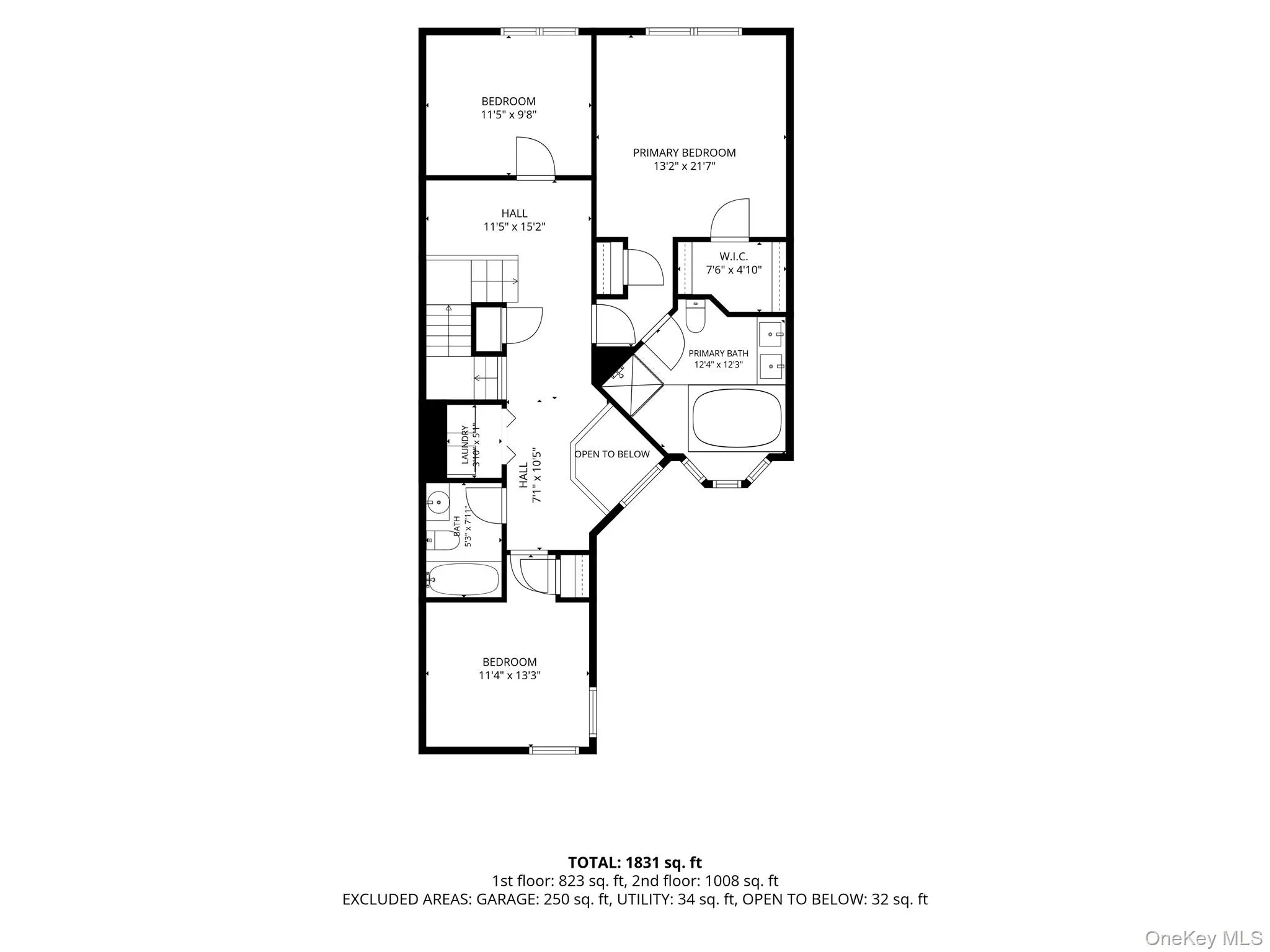 Second level floor plan Second level floor plan