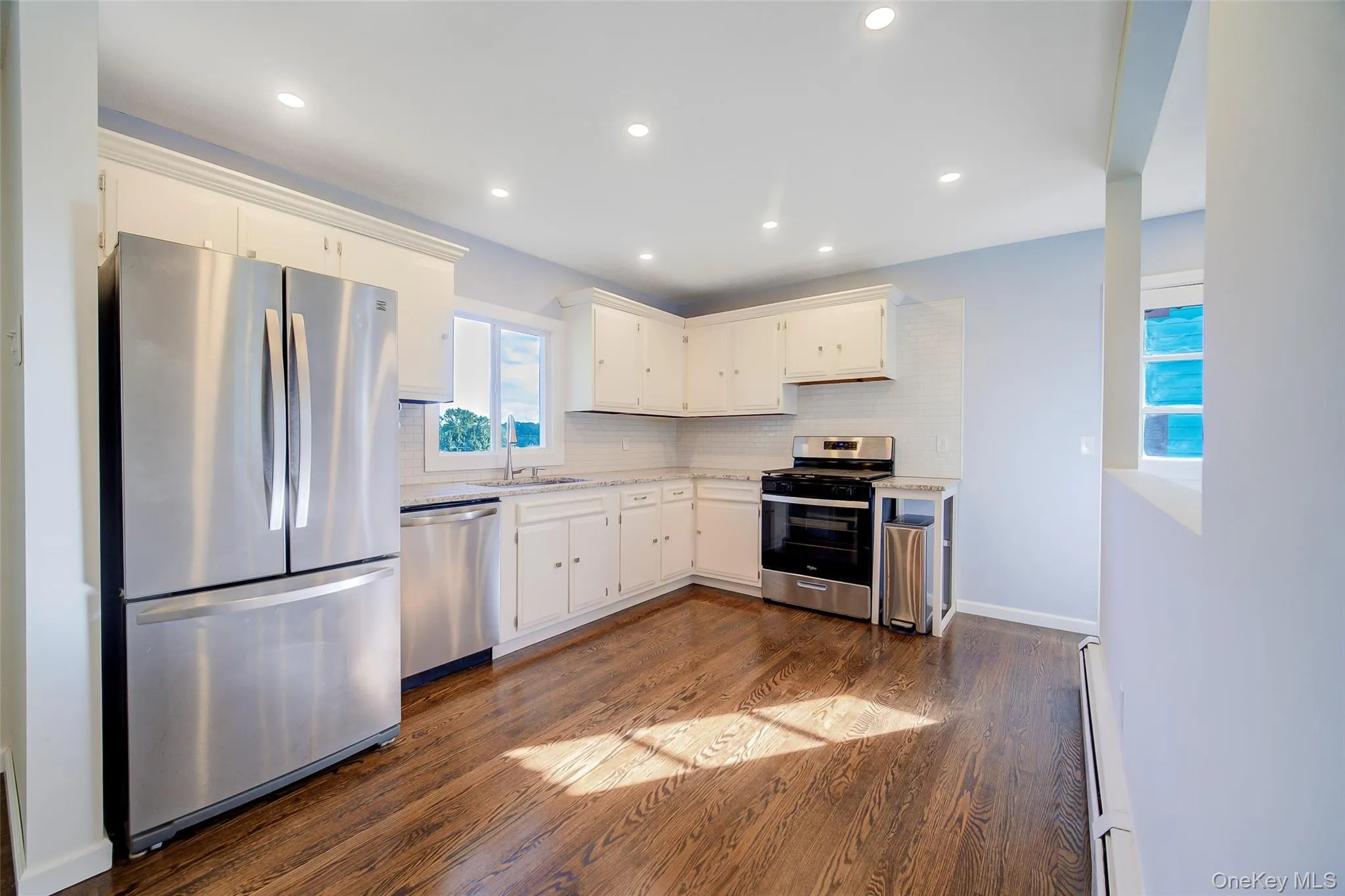 Kitchen has window to look over backyard. Kitchen has window to look over backyard.