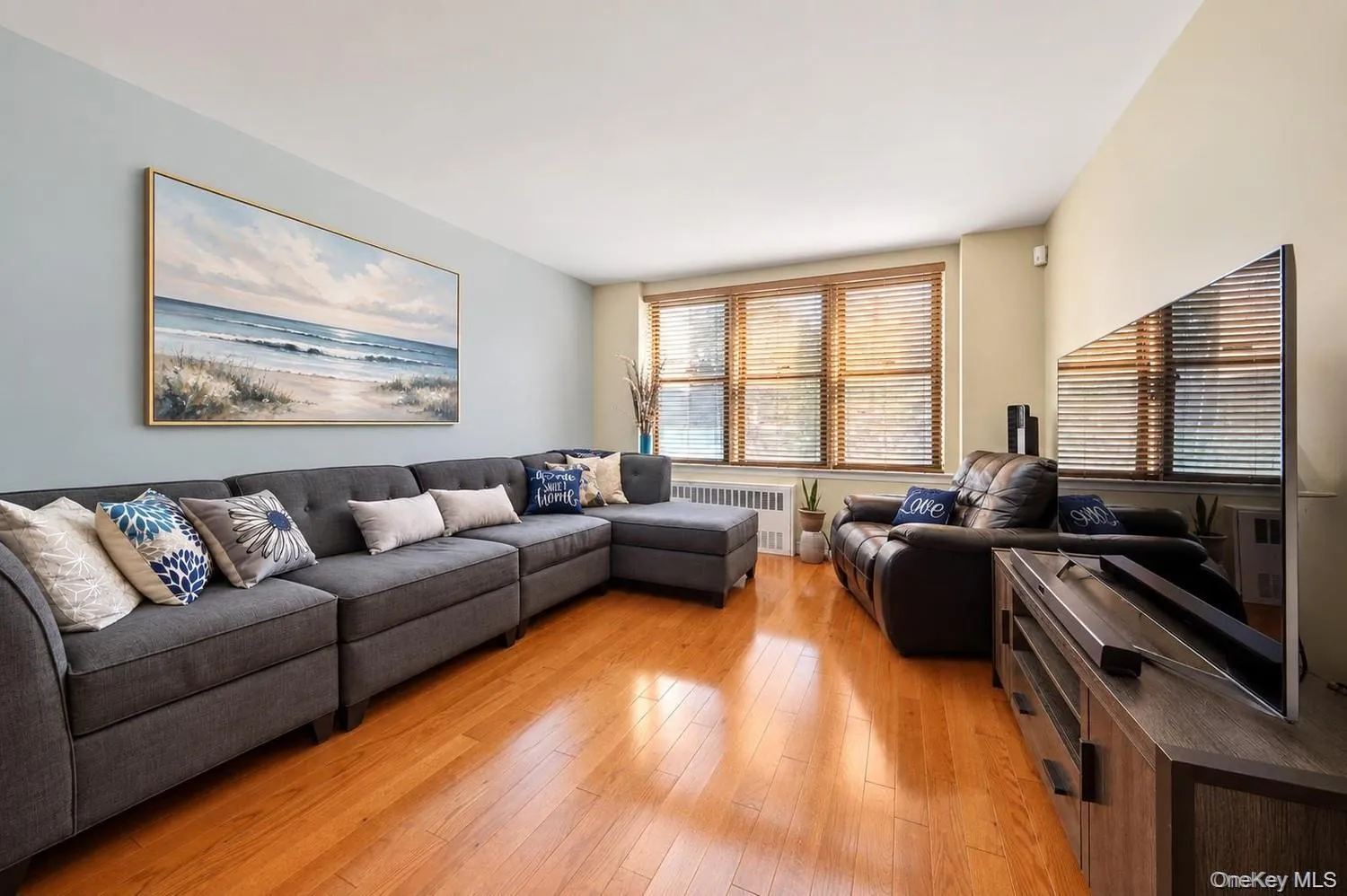 Hardwood flooring, light toned walls Hardwood flooring, light toned walls