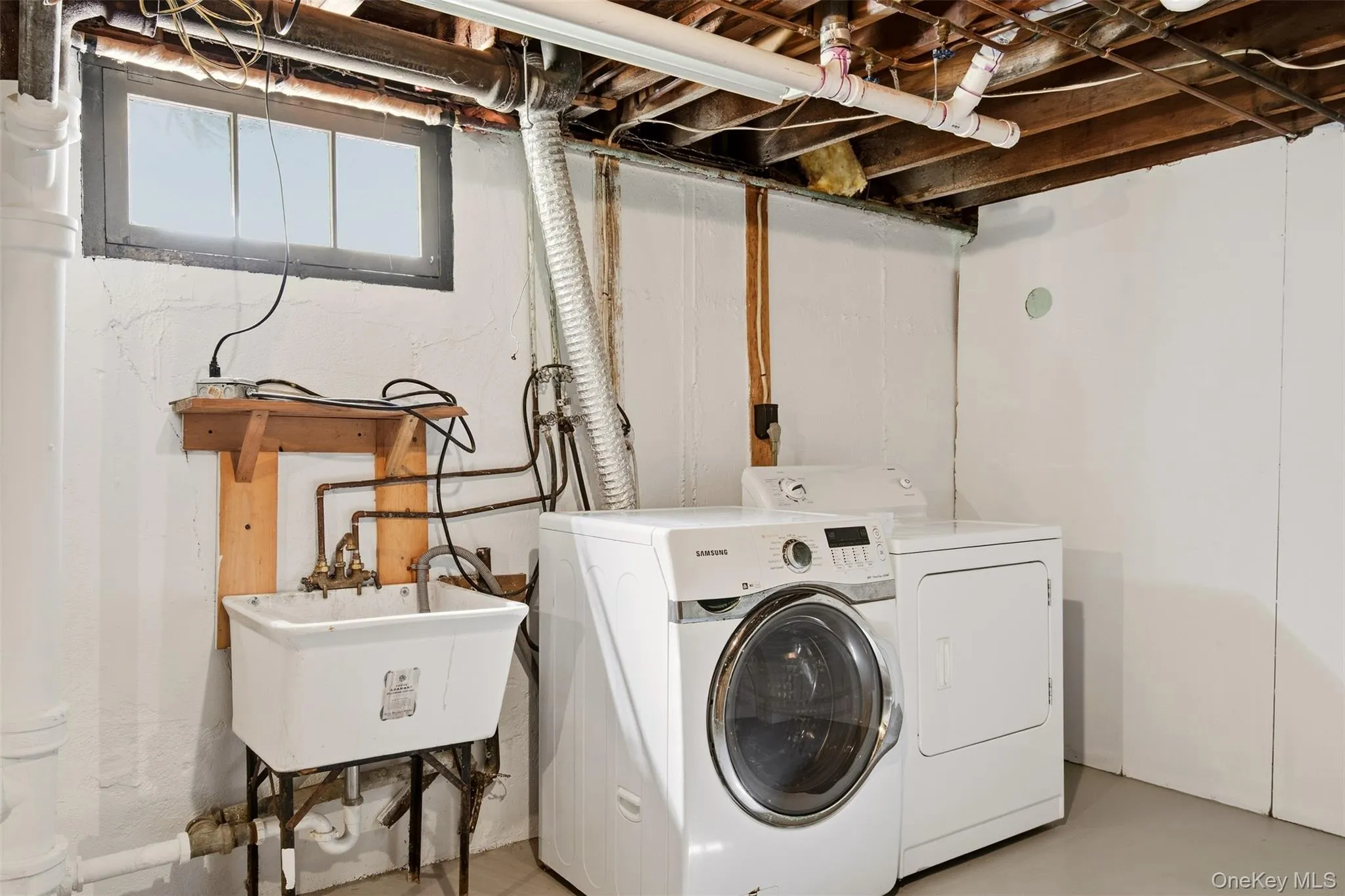 Laundry in basement Laundry in basement