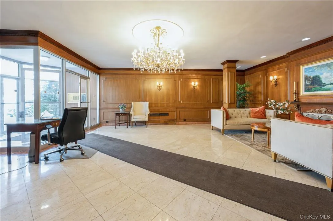Beautiful lobby with doorman service Beautiful lobby with doorman service