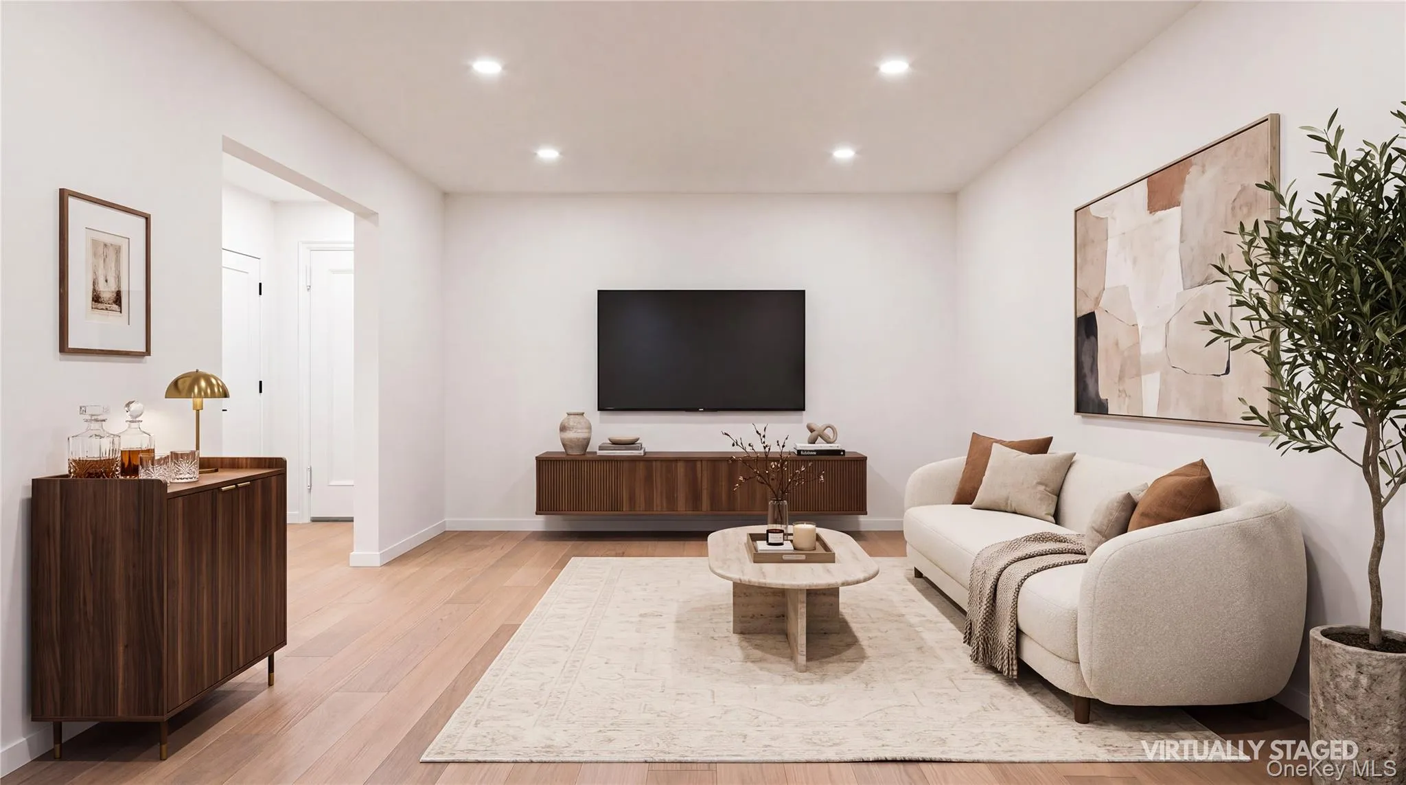 Living room virtually staged Living room virtually staged