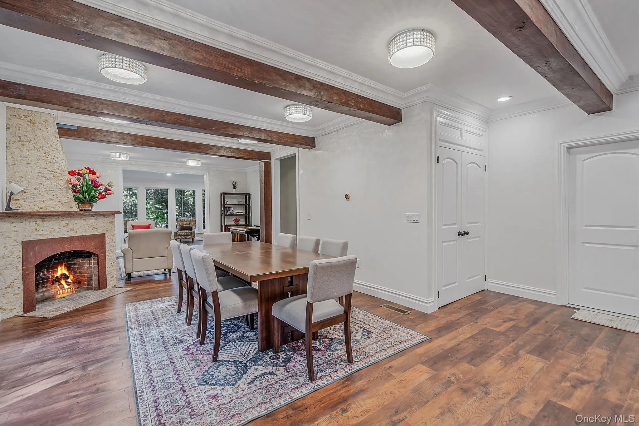 Formal Dining Room with French doors to rdeck and yard Formal Dining Room with French doors to rdeck and yard