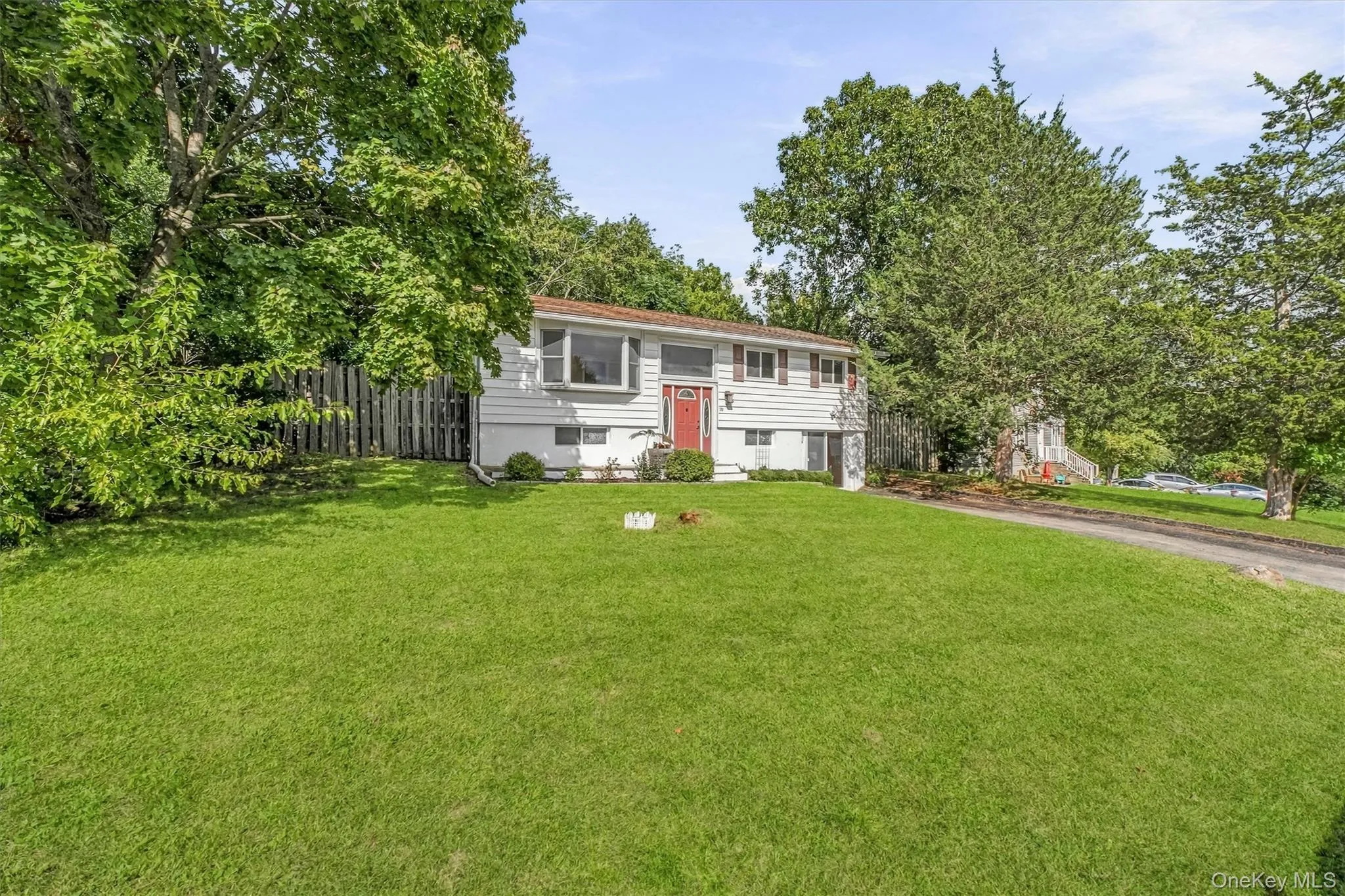Sprawling front yard. Sprawling front yard.