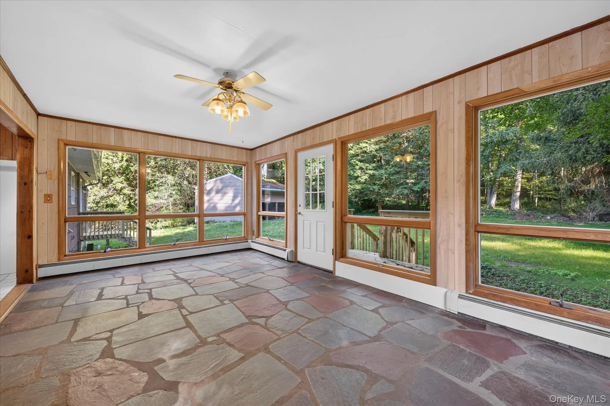 Sunroom with Slate Floor Sunroom with Slate Floor