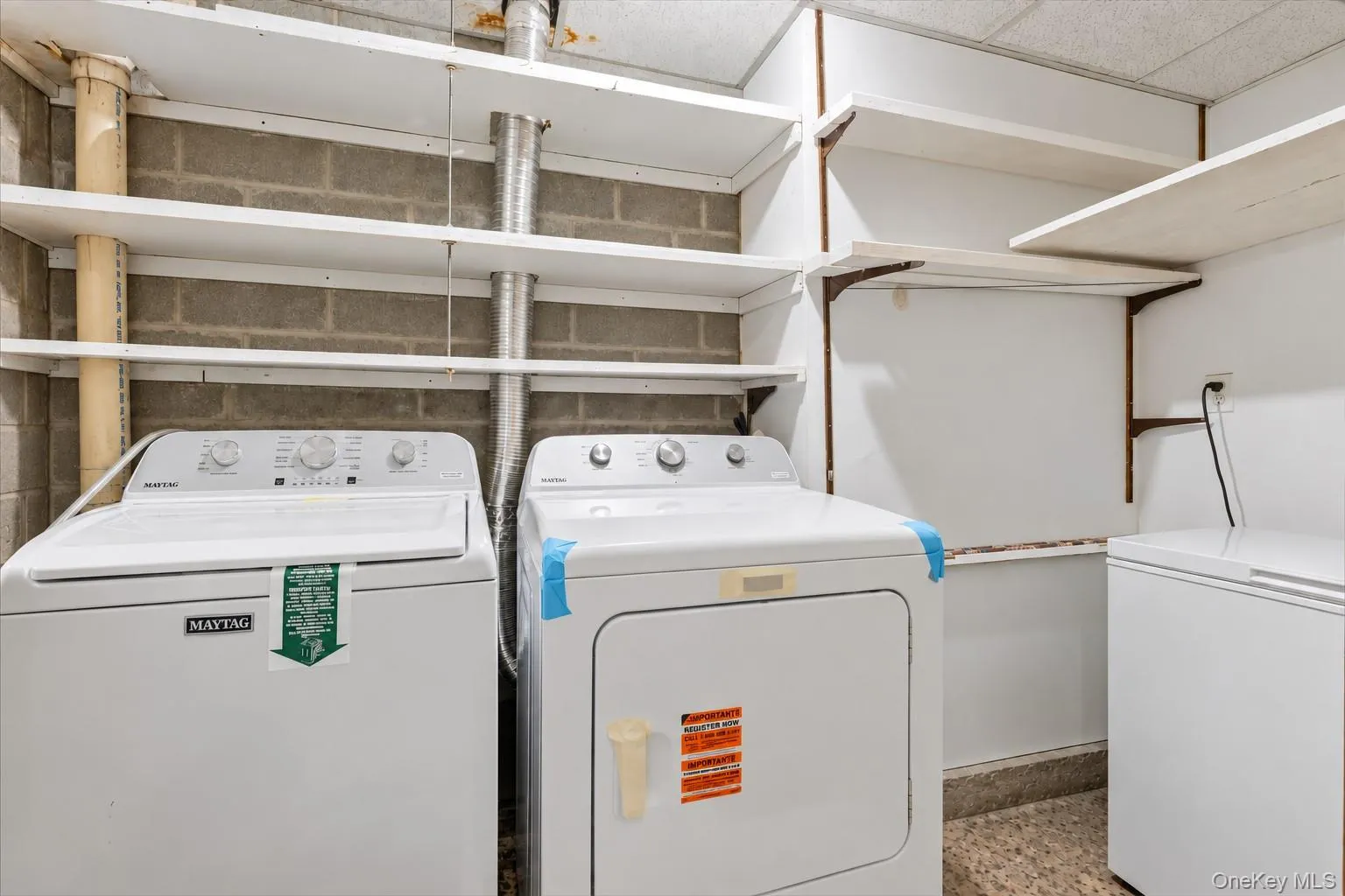 Basement Laundry room with new appliances Basement Laundry room with new appliances