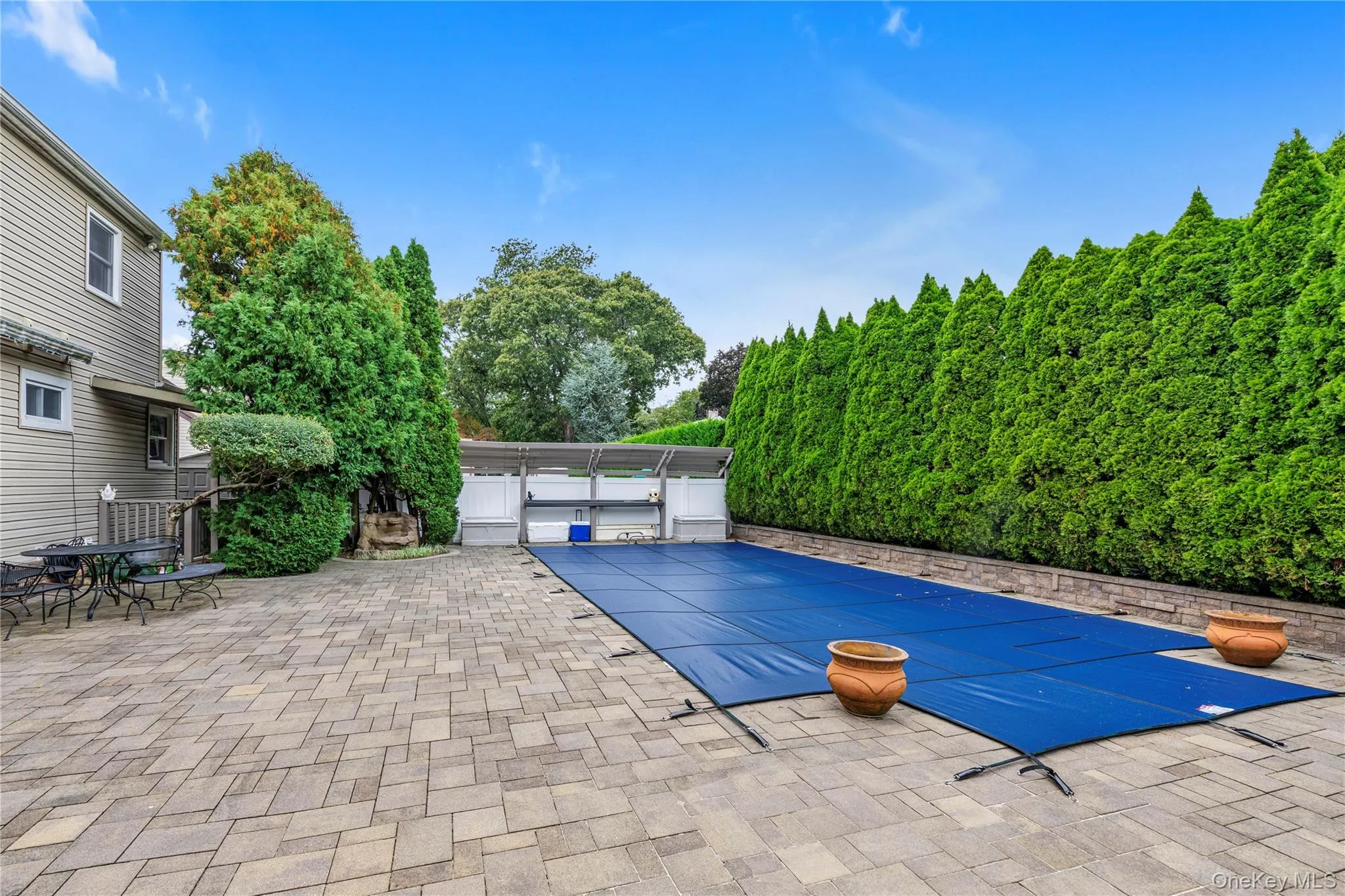 Yard with Pavers. Yard with Pavers.