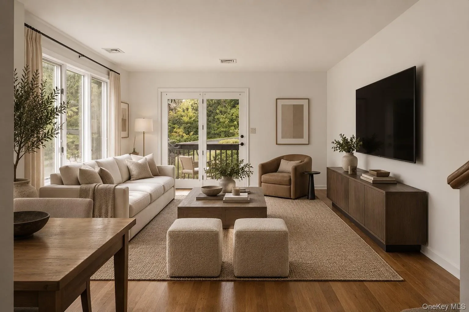 Virtually staged living room. Virtually staged living room.