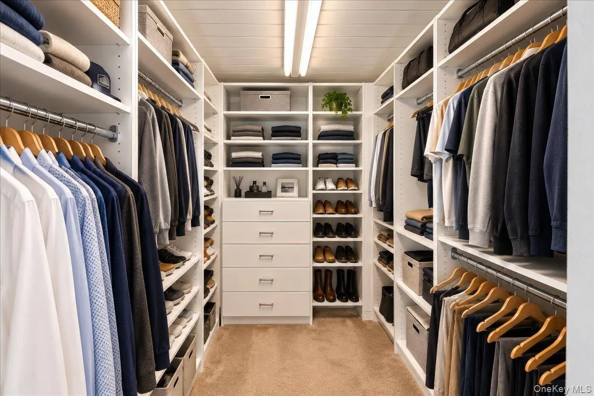 Virtually staged walk-in closet Virtually staged walk-in closet