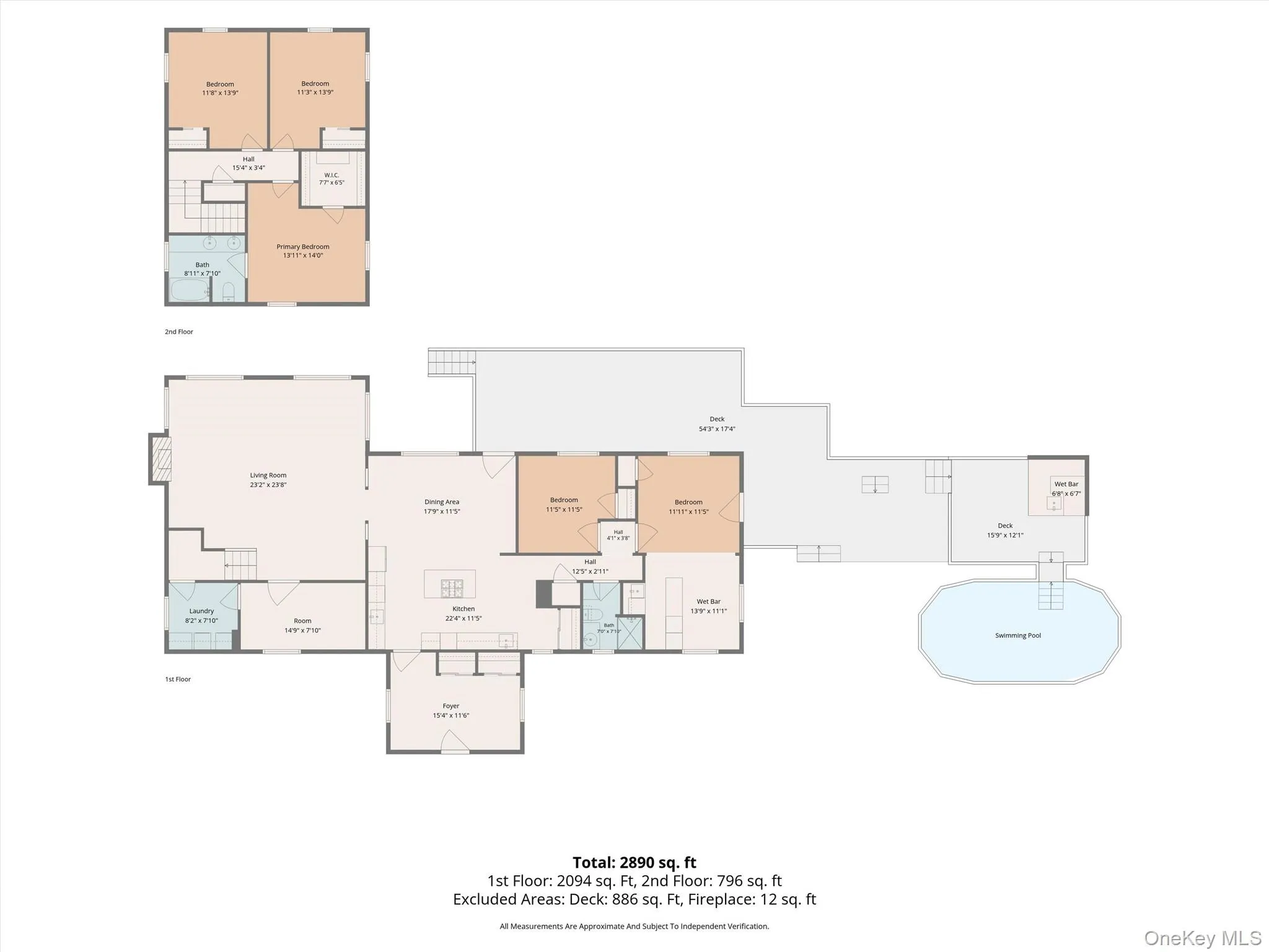 Floor plan - combined first and second floors Floor plan - combined first and second floors