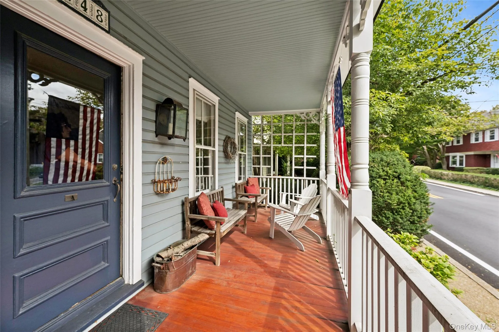 Front porch, great place for morning coffee Front porch, great place for morning coffee