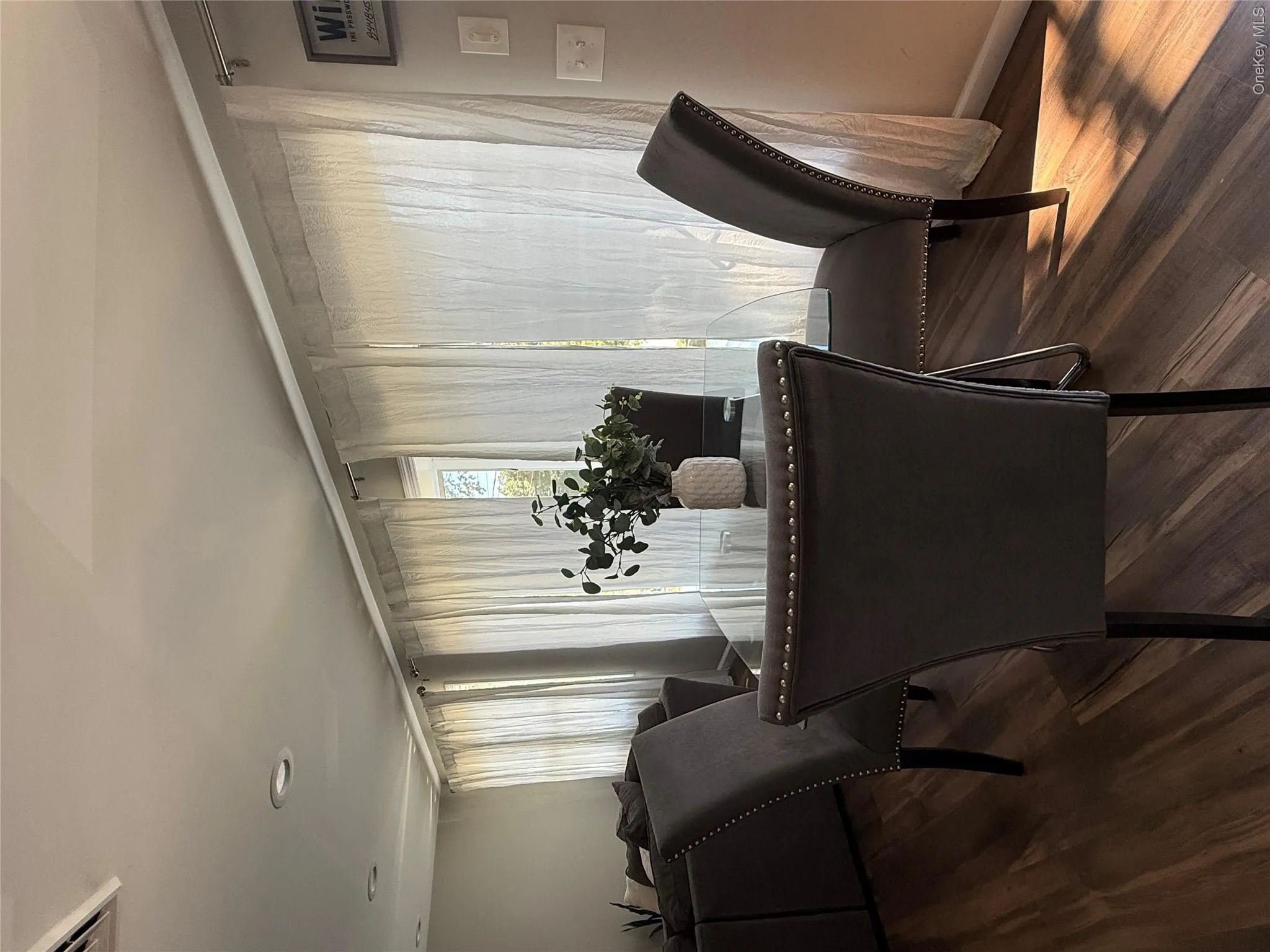 Dining room off the side of the kitchen with heated floor Dining room off the side of the kitchen with heated floor