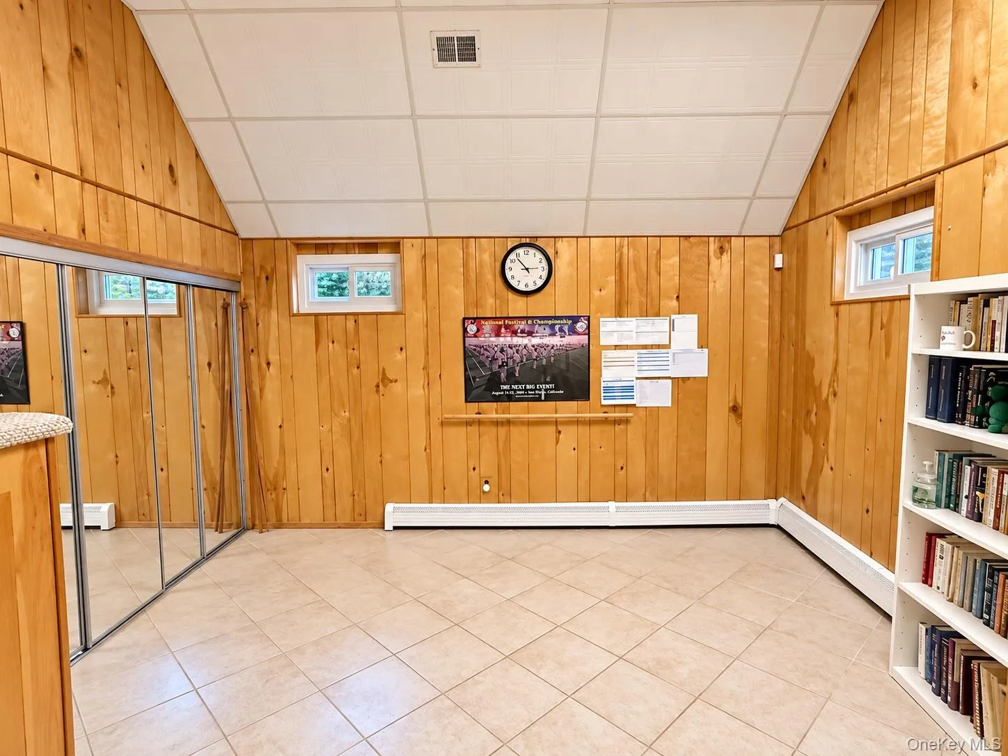 Full basement with cathedral ceilings Full basement with cathedral ceilings