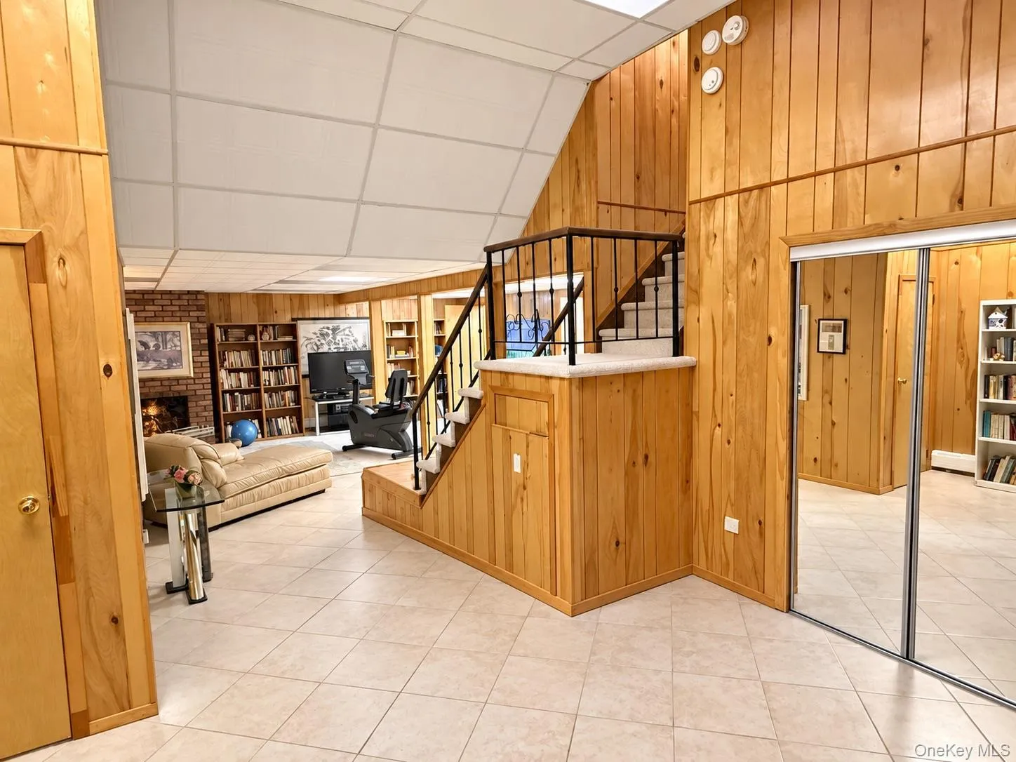 Full basement with cathedral ceilings Full basement with cathedral ceilings
