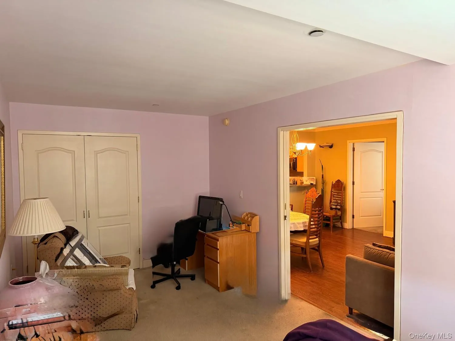 Second bedroom with pocket doors if you wish to convert to additional living area, den, office or tv room with large, oversized closet as shown Second bedroom with pocket doors if you wish to convert to additional living area, den, office or tv room with large, oversized closet as shown