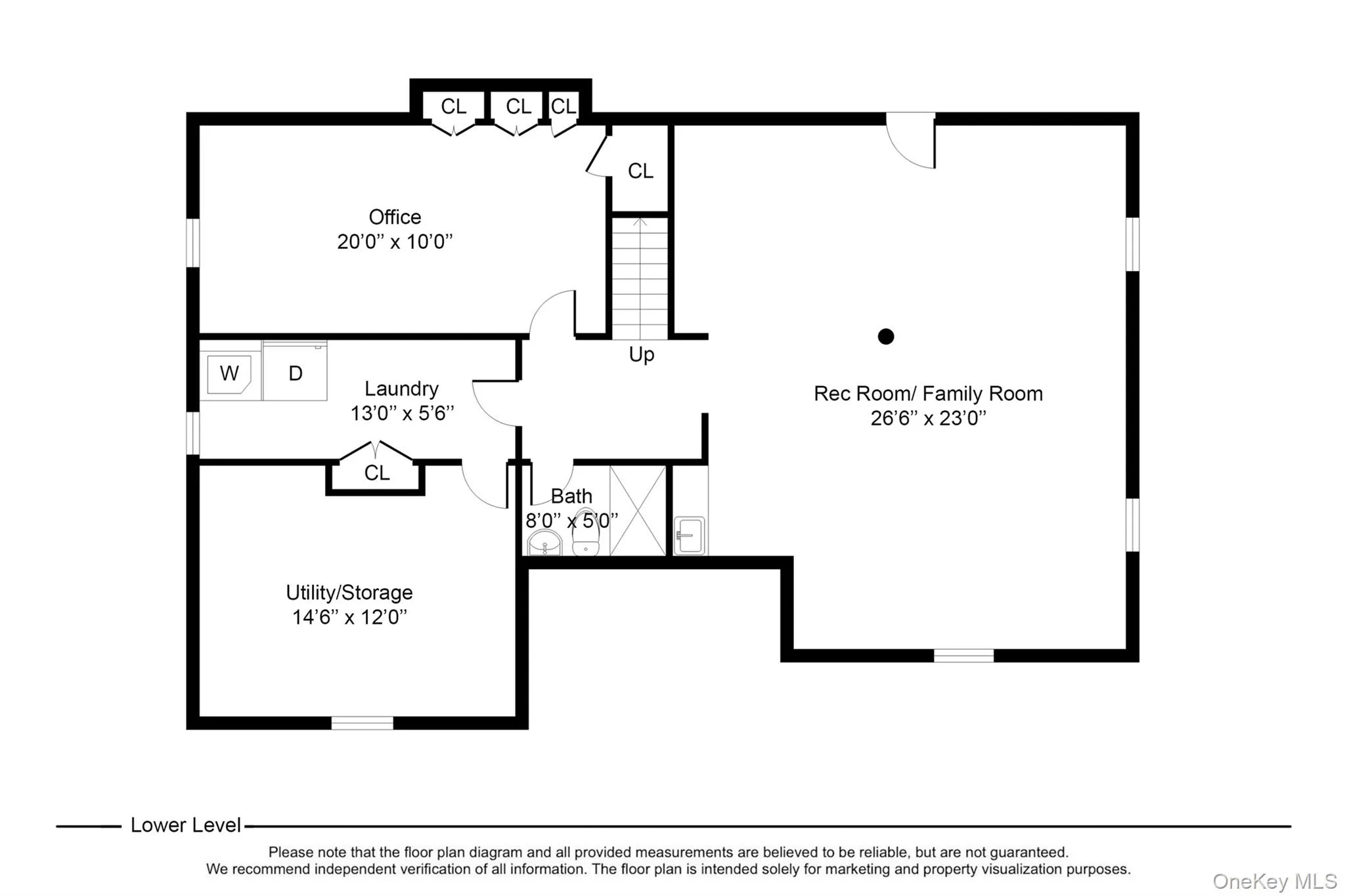 Lower level floor plan Lower level floor plan