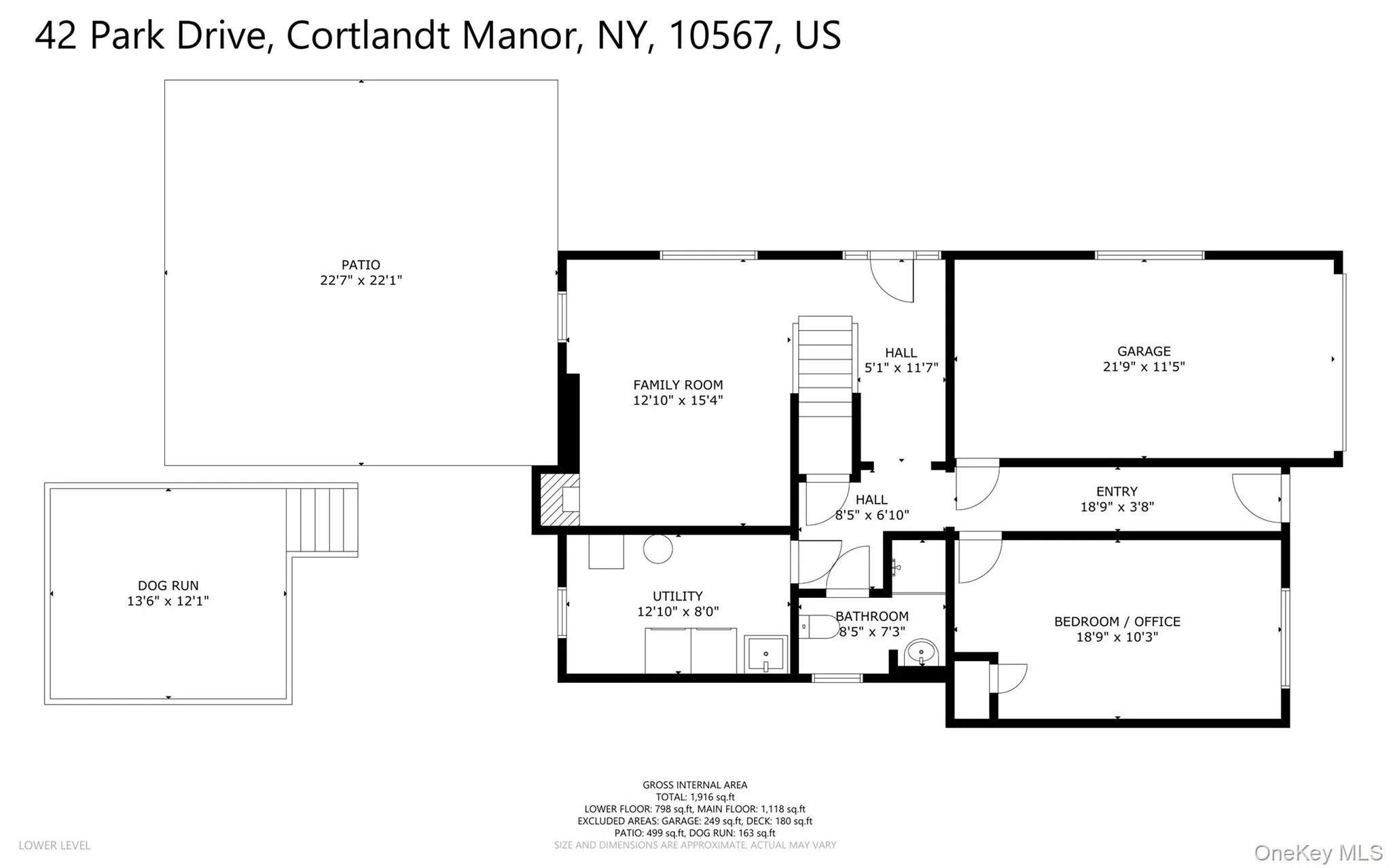 Walk in Level Floor Plan and dog run and patio Walk in Level Floor Plan and dog run and patio