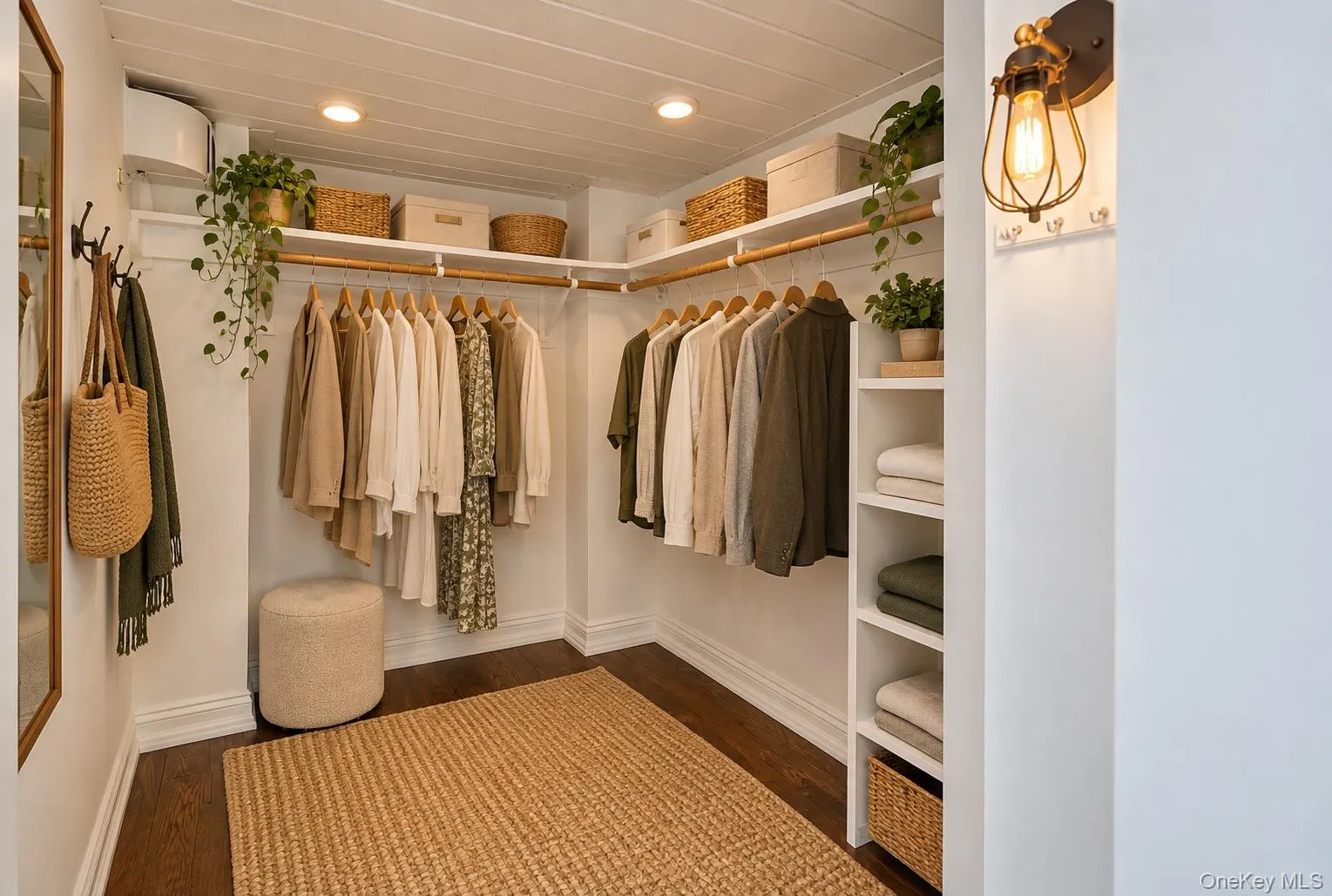 Virtually staged walk in closet Virtually staged walk in closet