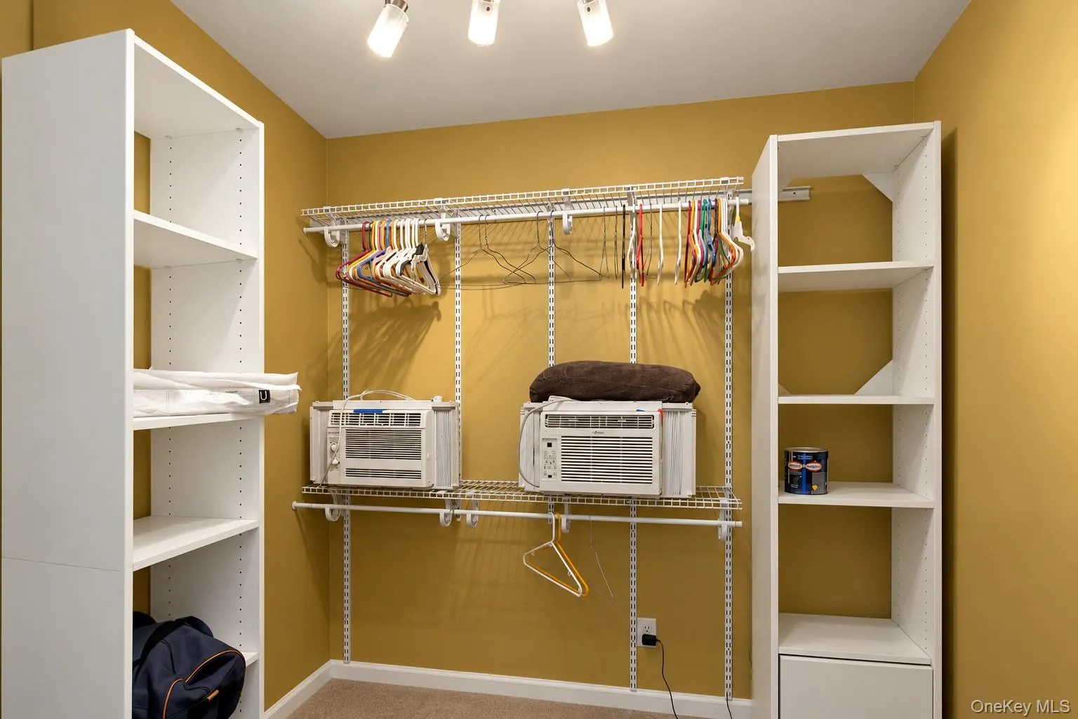 Adjustable shelving system unit and motion sensor lighting Adjustable shelving system unit and motion sensor lighting