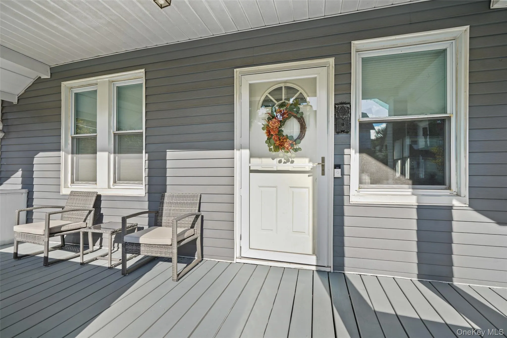Covered porch to enjoy a cup of coffee Covered porch to enjoy a cup of coffee