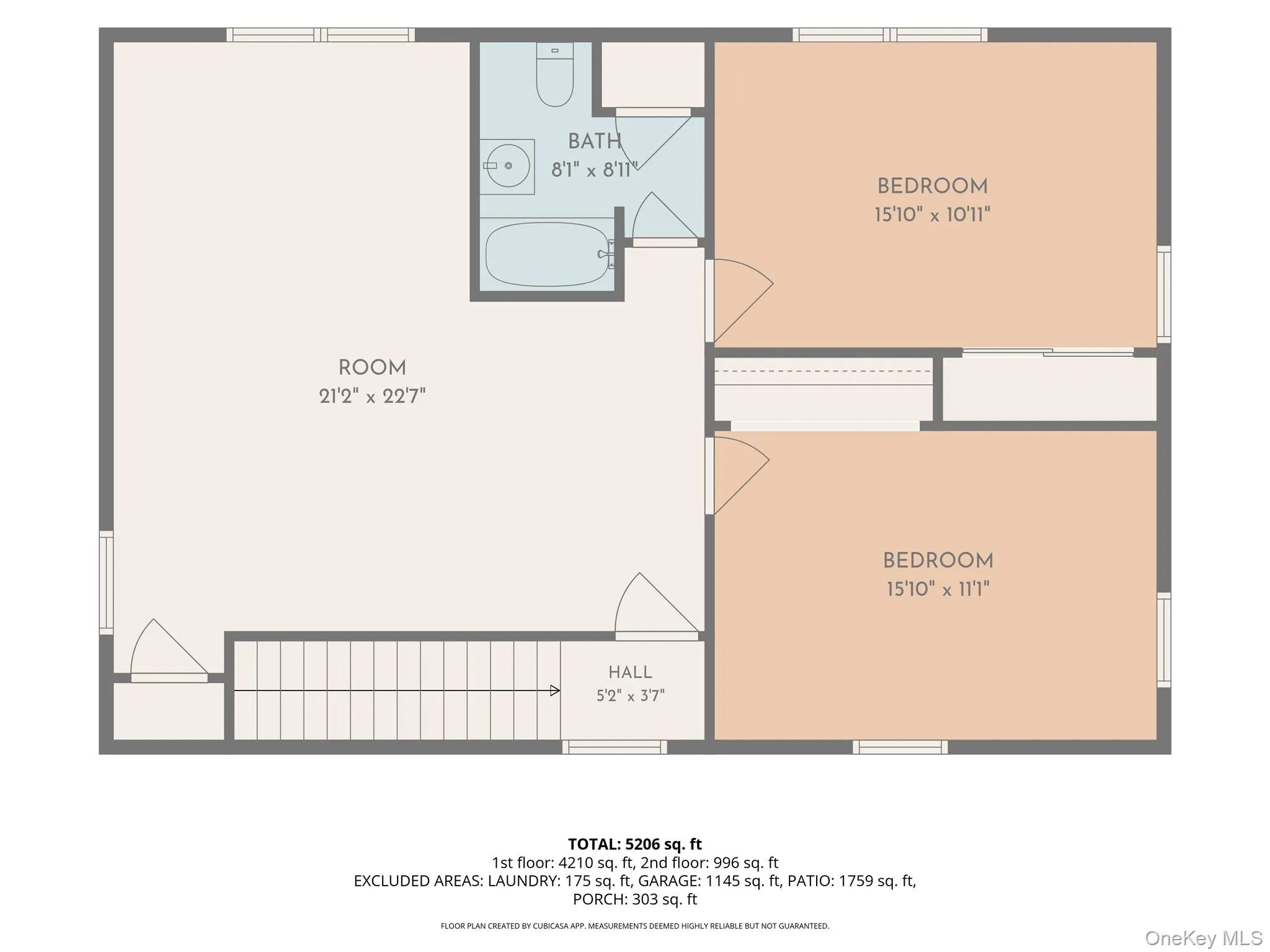 Main residence, second level only Main residence, second level only