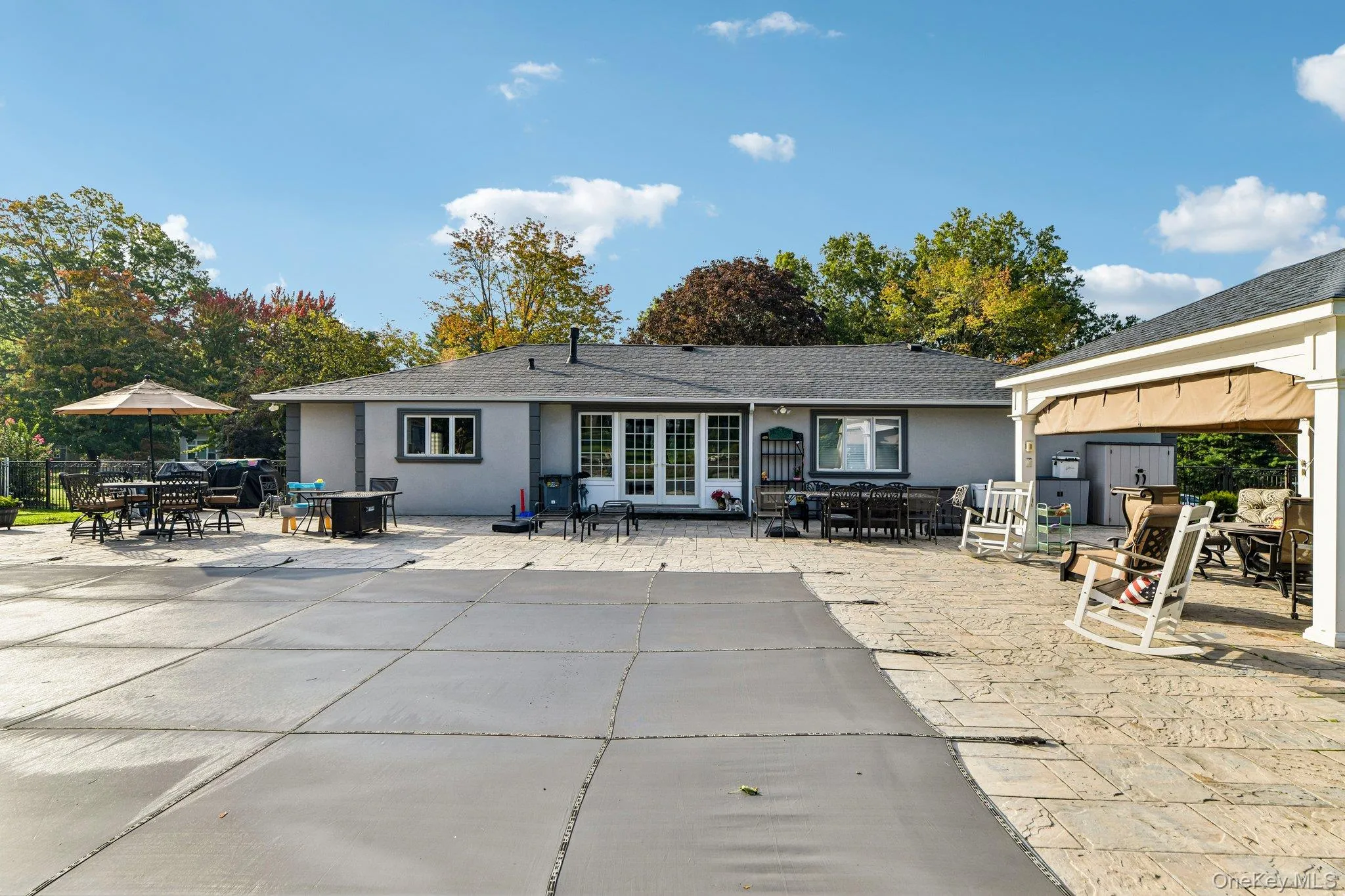 Rear of House - Stone Paver Patio Rear of House - Stone Paver Patio