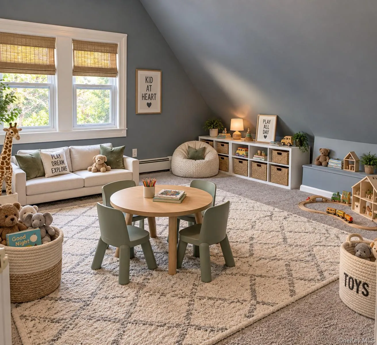 Virtually staged 3rd floor bonus room used as a recreational room Virtually staged 3rd floor bonus room used as a recreational room
