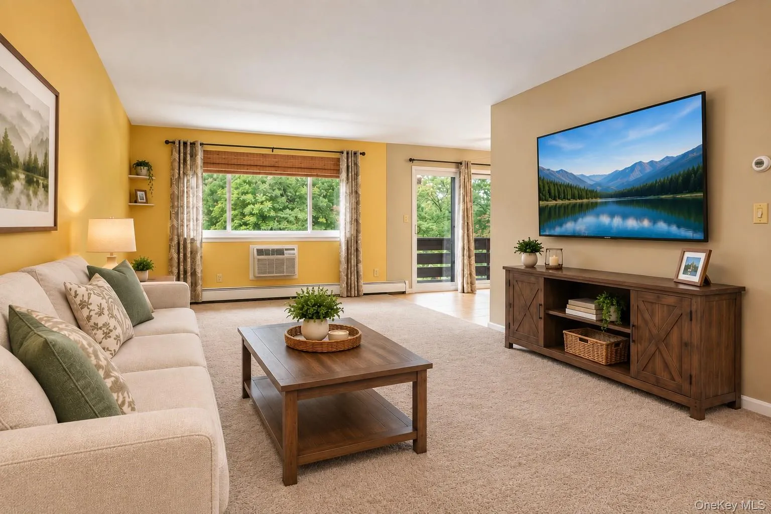 Virtually staged living room Virtually staged living room