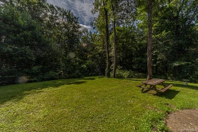 Expansive grassy area with mature trees and a wooded perimeter Expansive grassy area with mature trees and a wooded perimeter