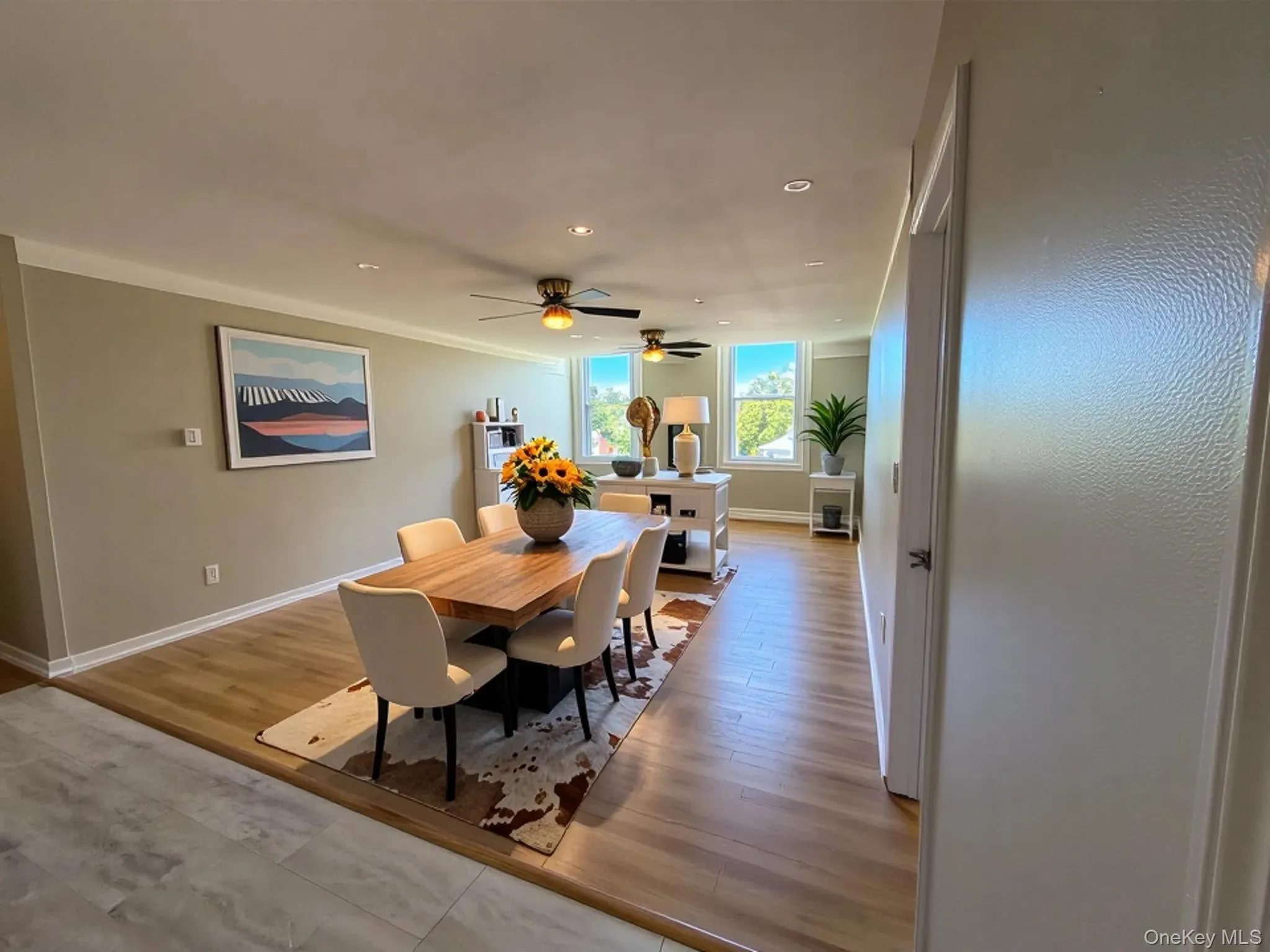 virtually staged dining and living area virtually staged dining and living area