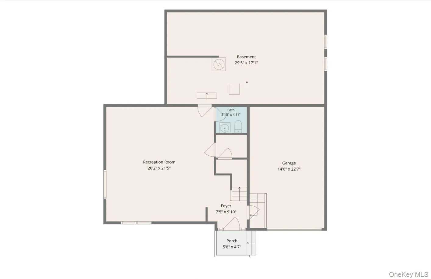 Lower level layout. Lower level layout.