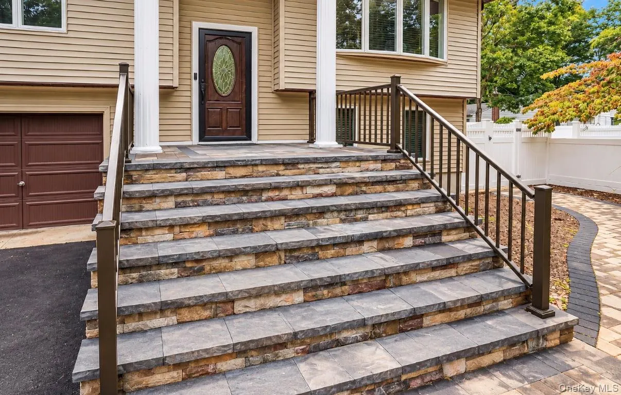New stone porch. New stone porch.