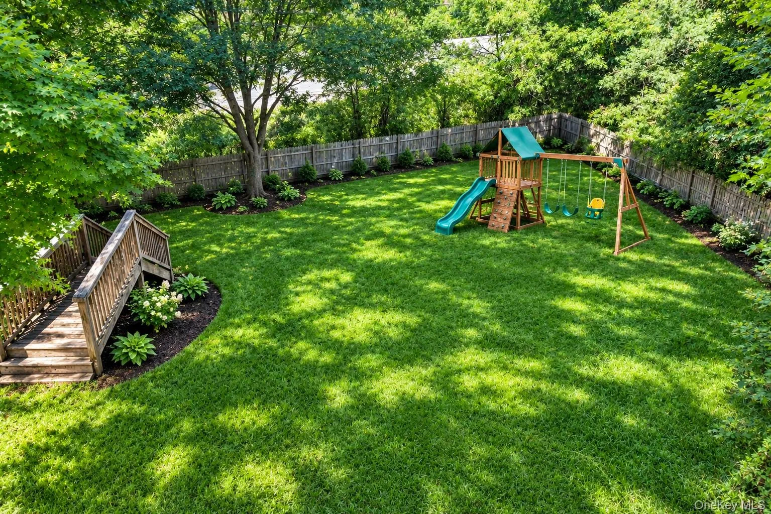 Enhanced using AI to show potential for playground, swing set, etc. Enhanced using AI to show potential for playground, swing set, etc.