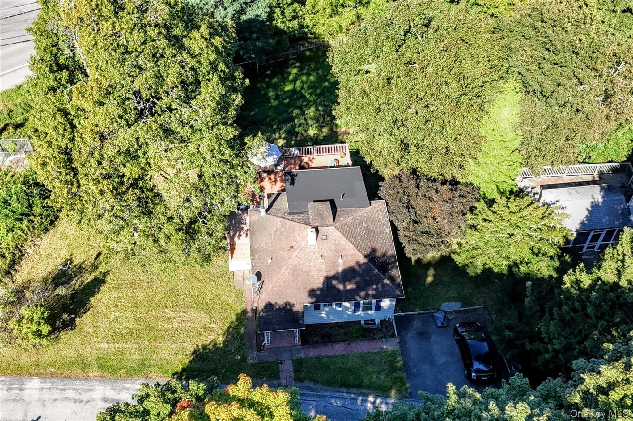 Aerial of property showing left side yard Aerial of property showing left side yard