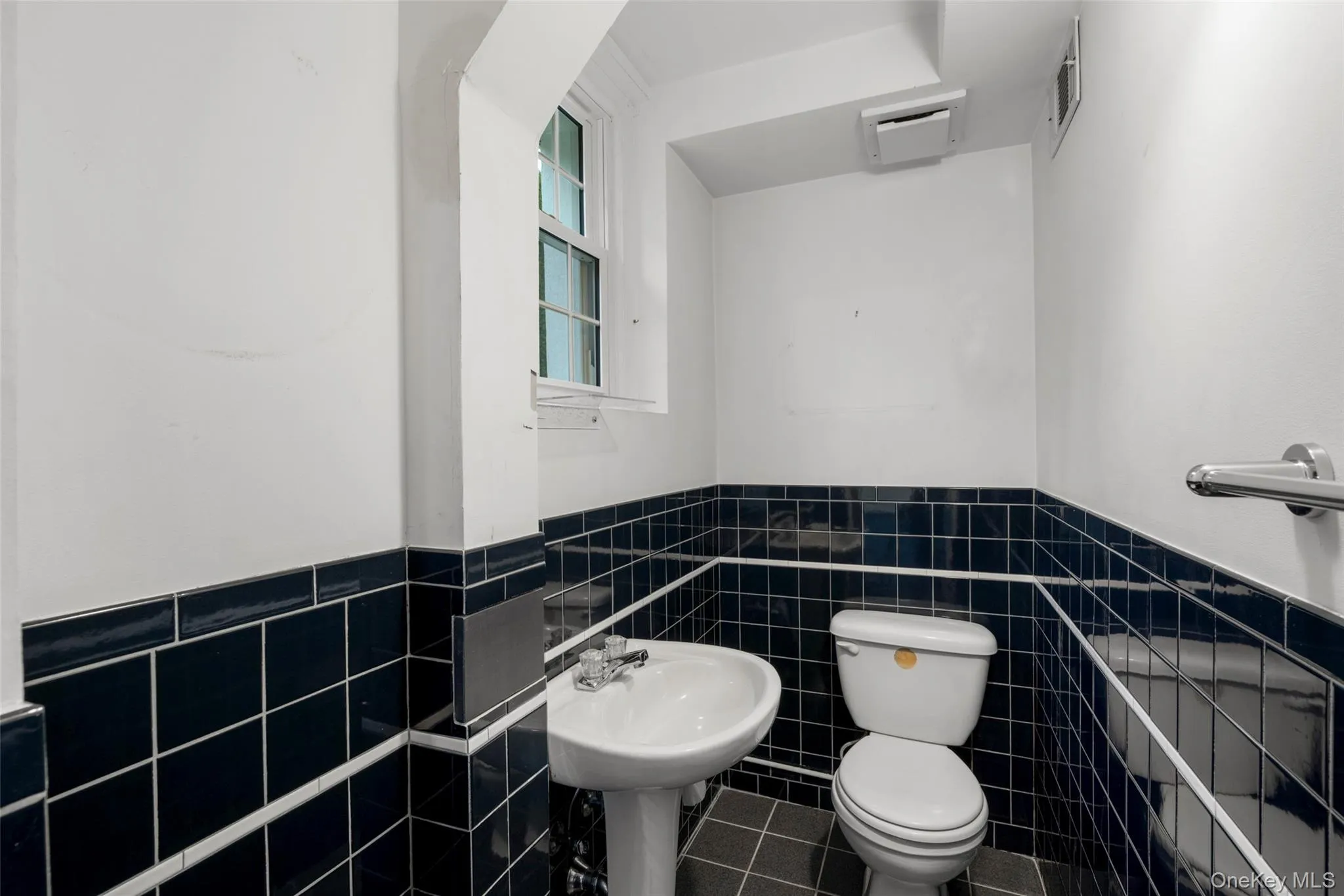 Powder room with window Powder room with window