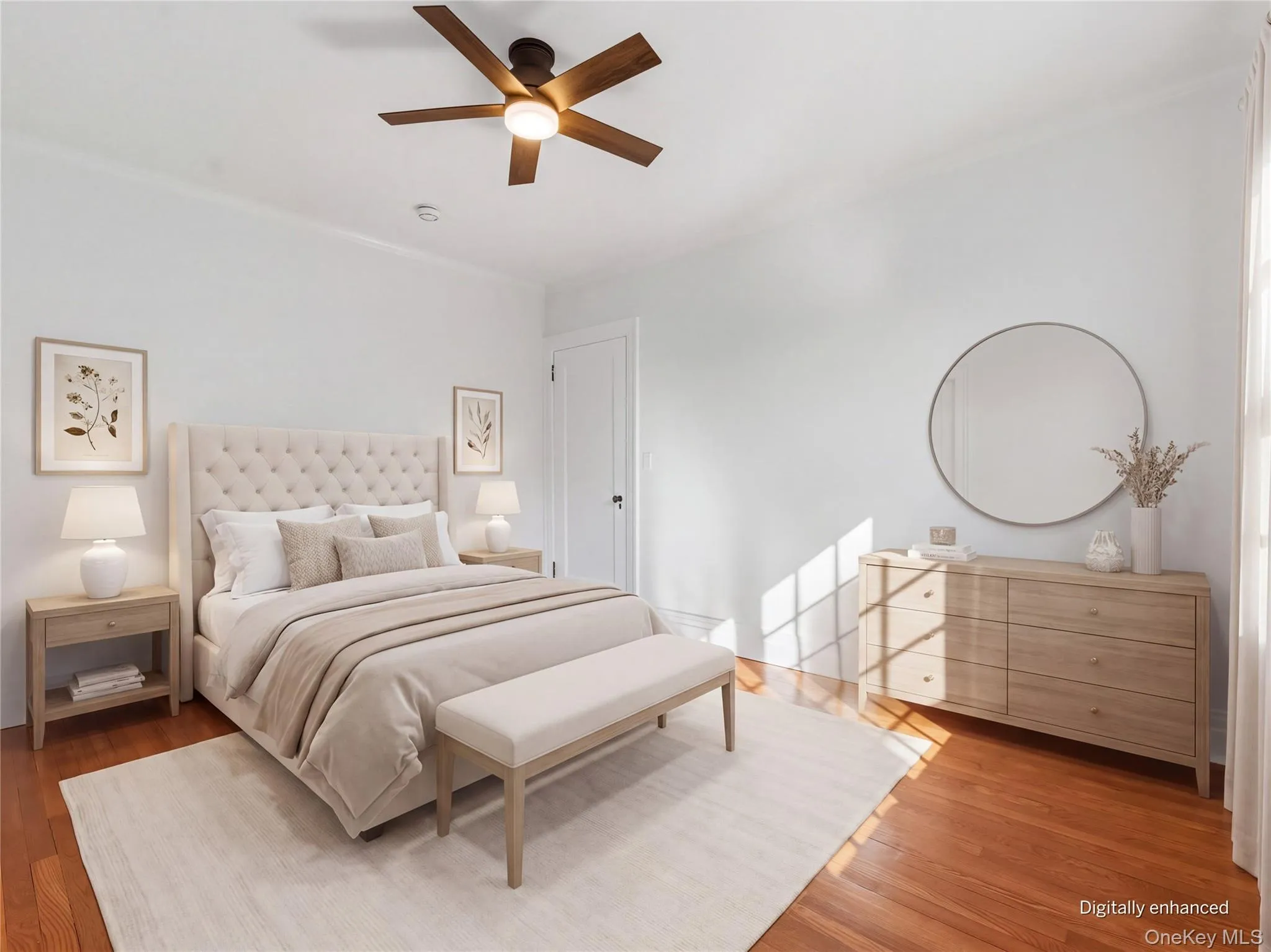 Virtually Staged Bedroom with expansive Closet Virtually Staged Bedroom with expansive Closet