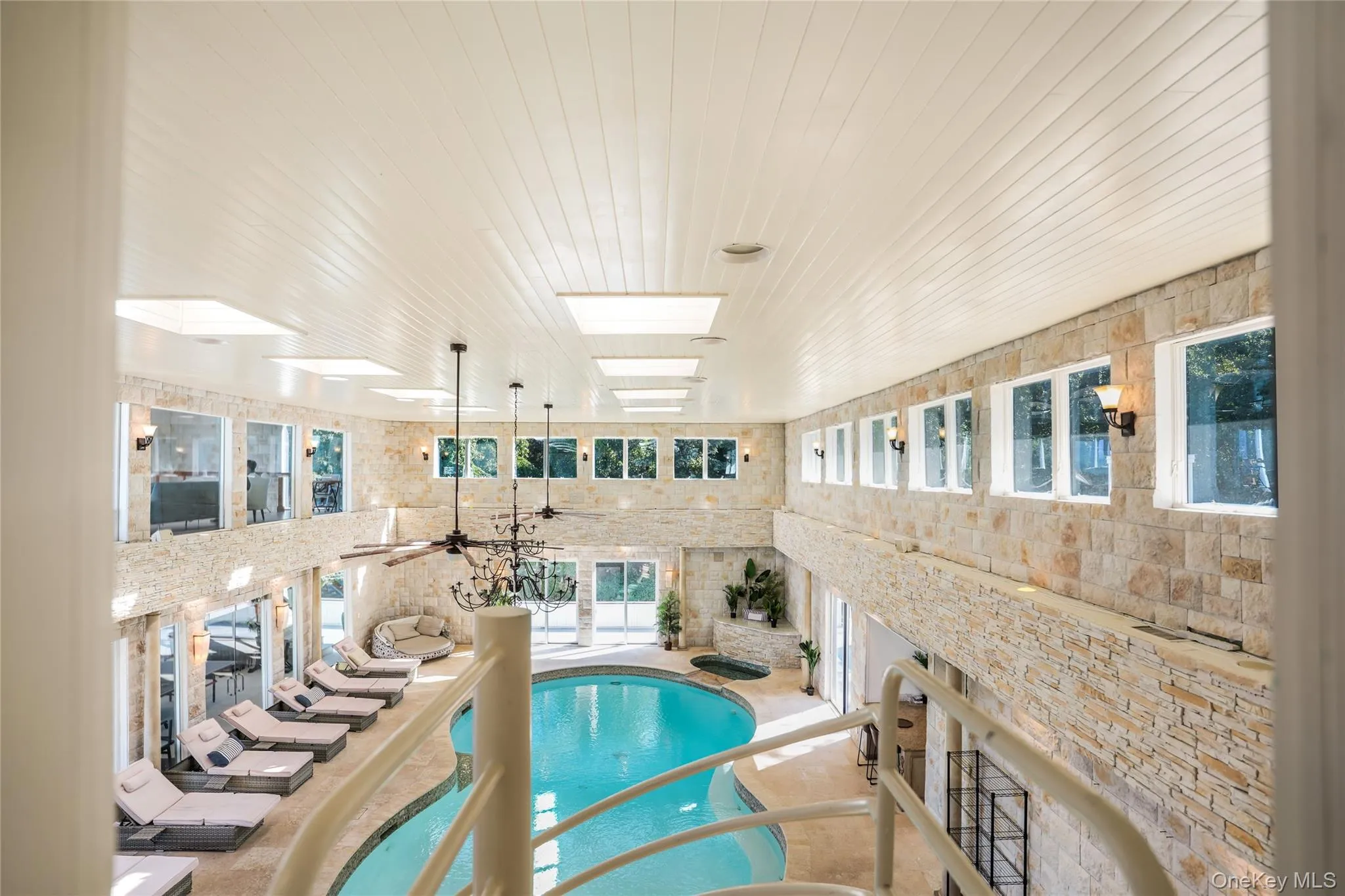 Indoor pool from above Indoor pool from above