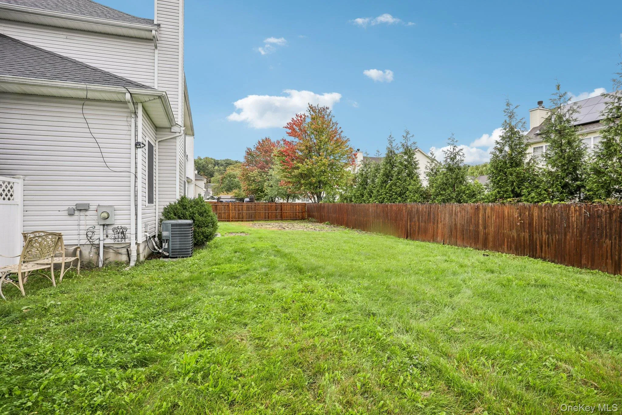 Fully fenced in back yard Fully fenced in back yard