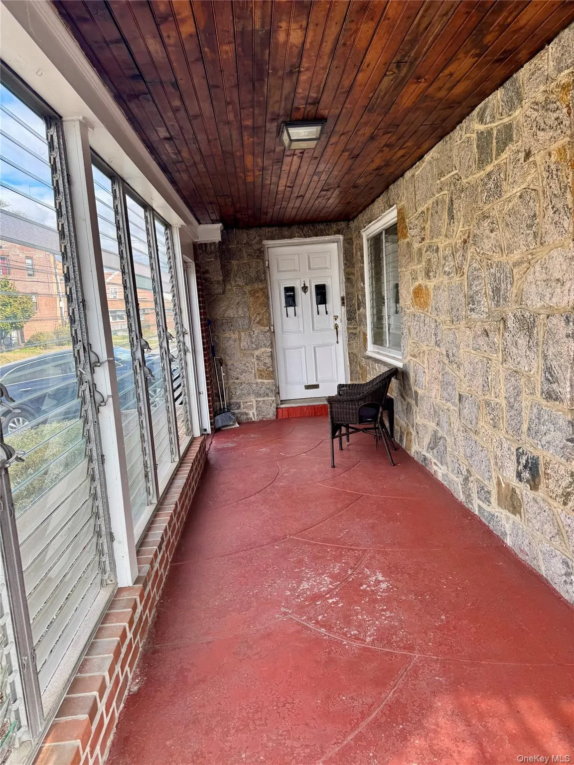 Enclosed front porch Enclosed front porch