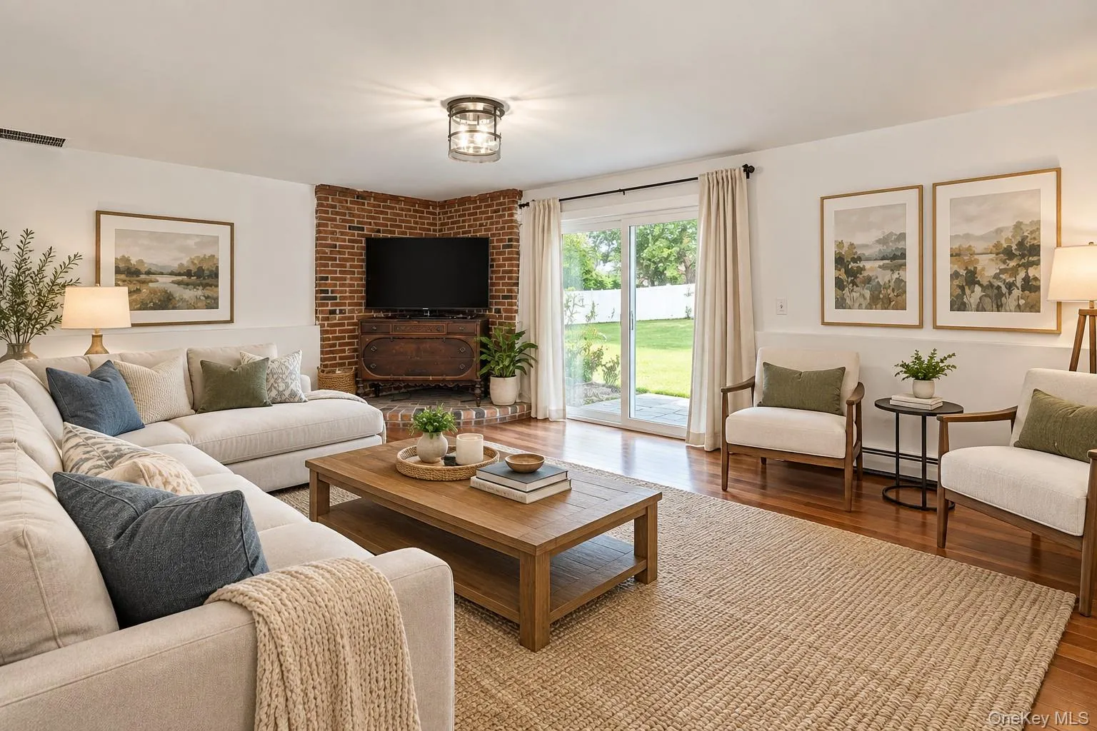Family room virtually staged Family room virtually staged