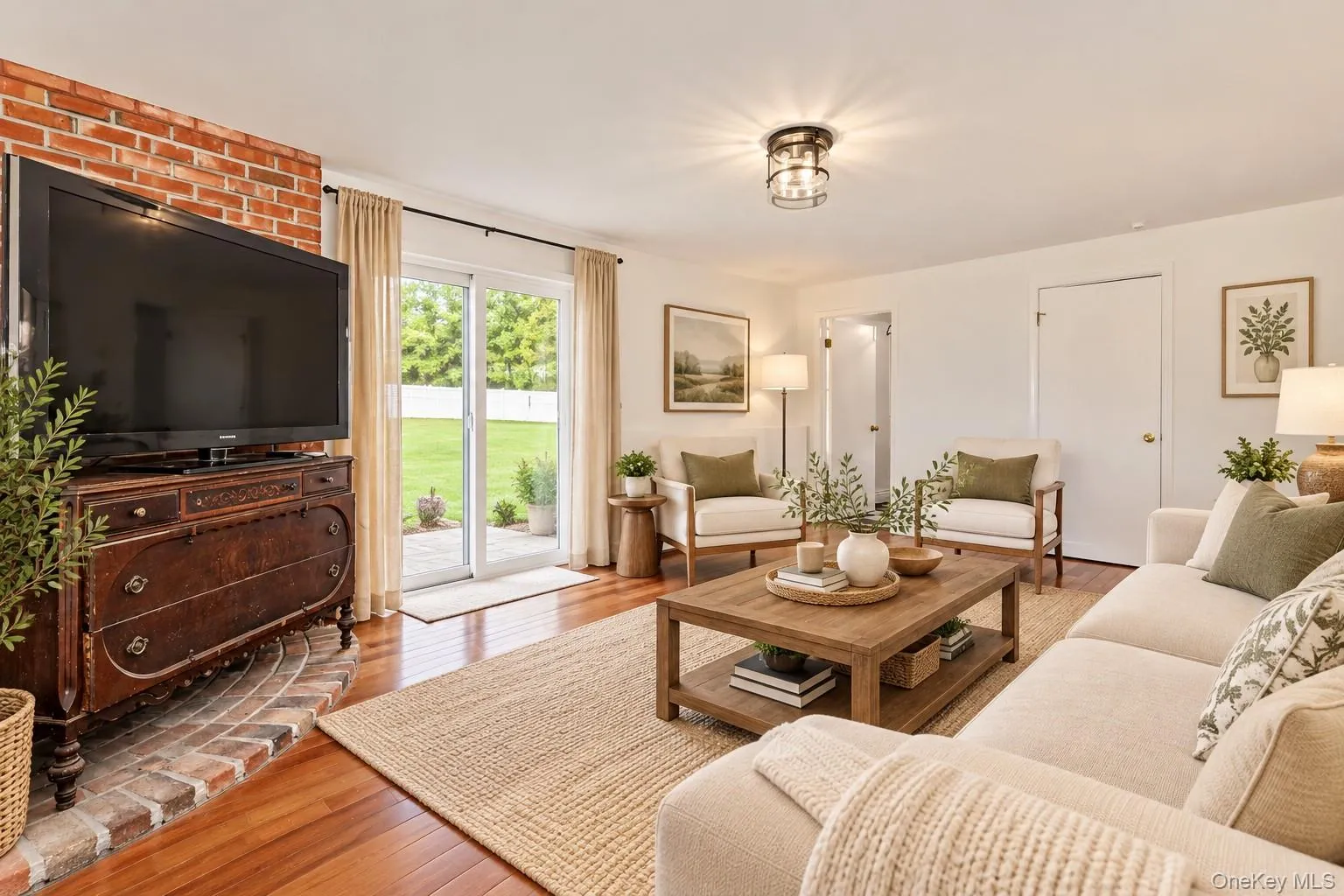 Family room virtually staged Family room virtually staged