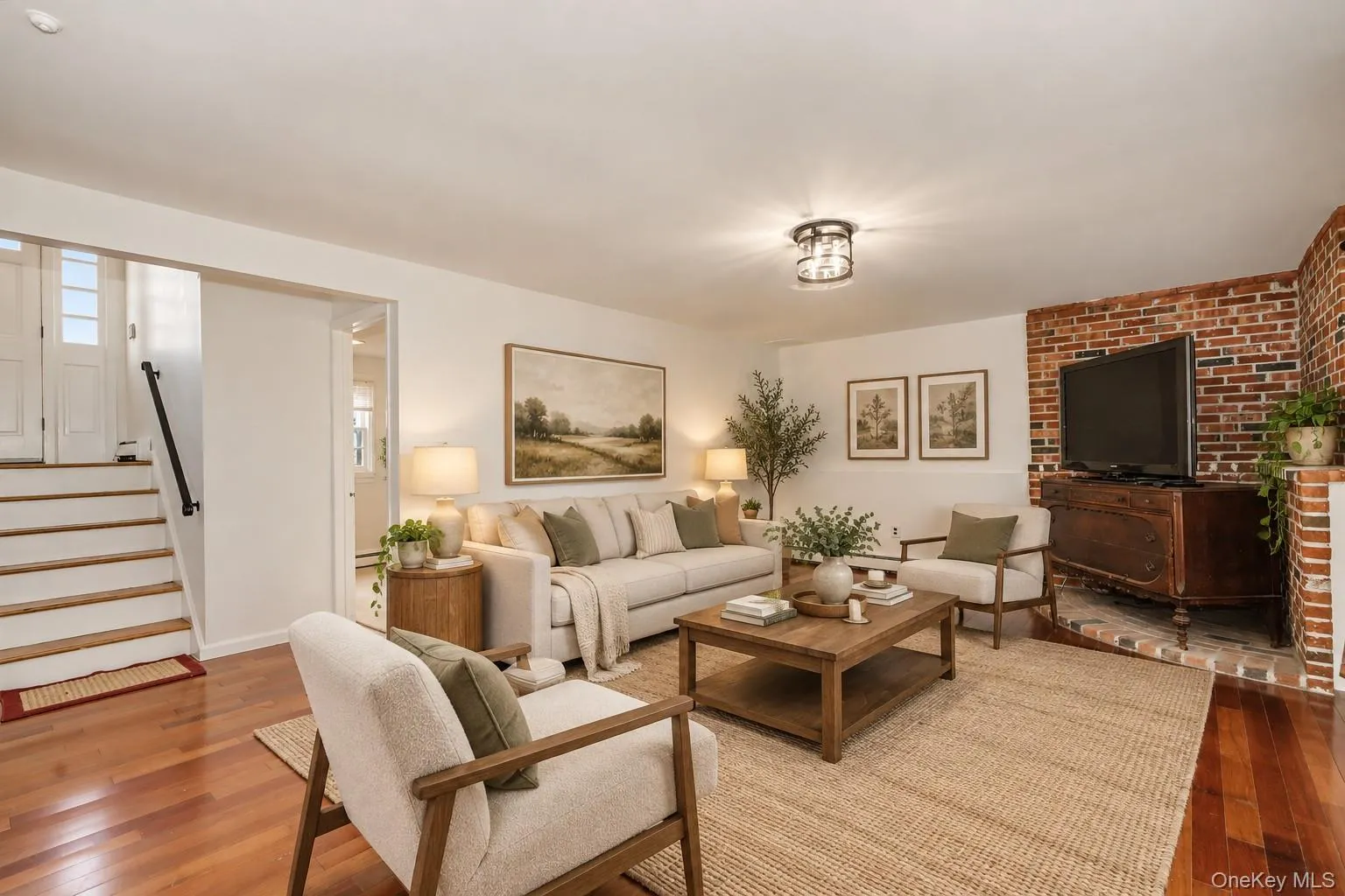 Family room virtually staged Family room virtually staged