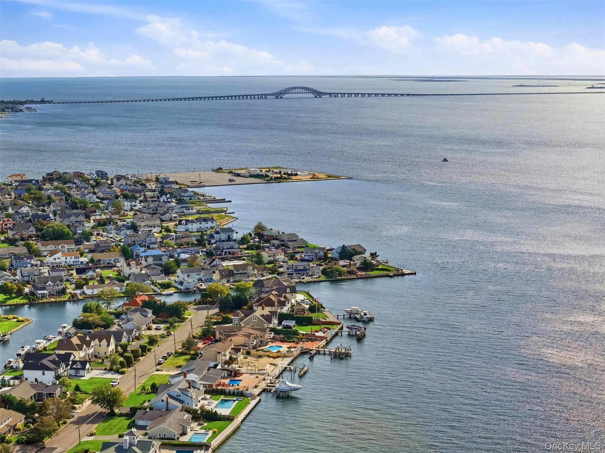 Aerial shot of Great South Bay Aerial shot of Great South Bay