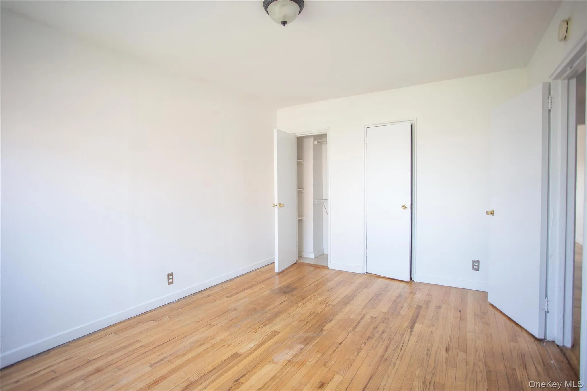 Unfurnished bedroom featuring light wood finished floors and a closet Unfurnished bedroom featuring light wood finished floors and a closet