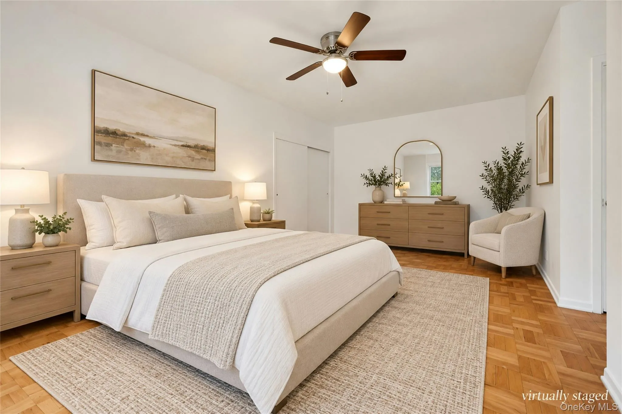 Virtually Staged Primary Bedroom. Virtually Staged Primary Bedroom.