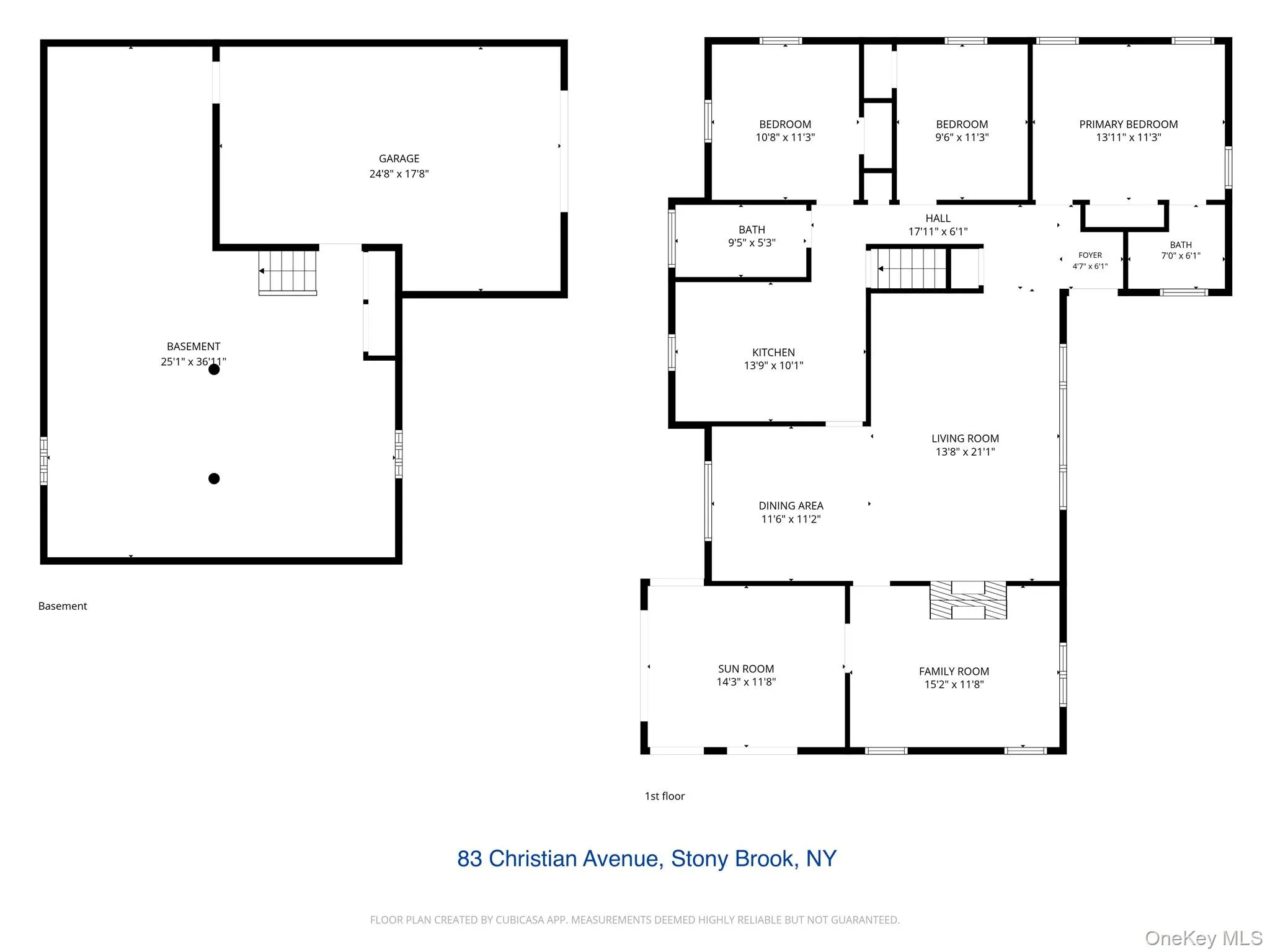 Floor plan of first floor and basement Floor plan of first floor and basement