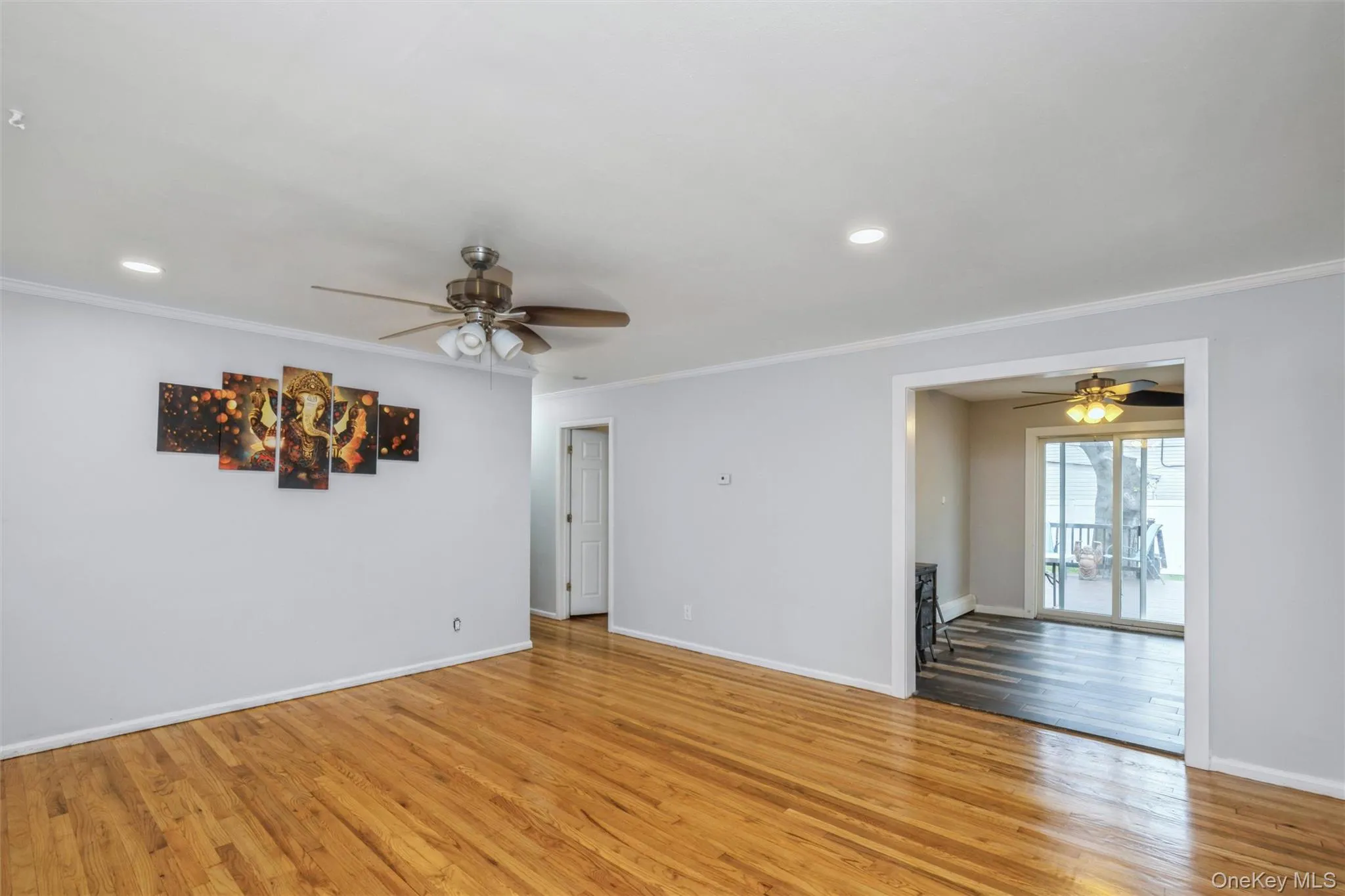 First floor living room with hardwood floors. First floor living room with hardwood floors.