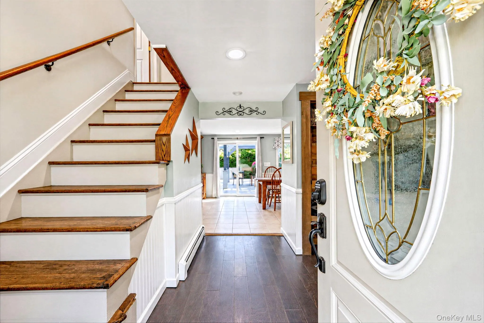 Front Entrance Foyer, Bead Board Trim, Hardwood Floors Front Entrance Foyer, Bead Board Trim, Hardwood Floors