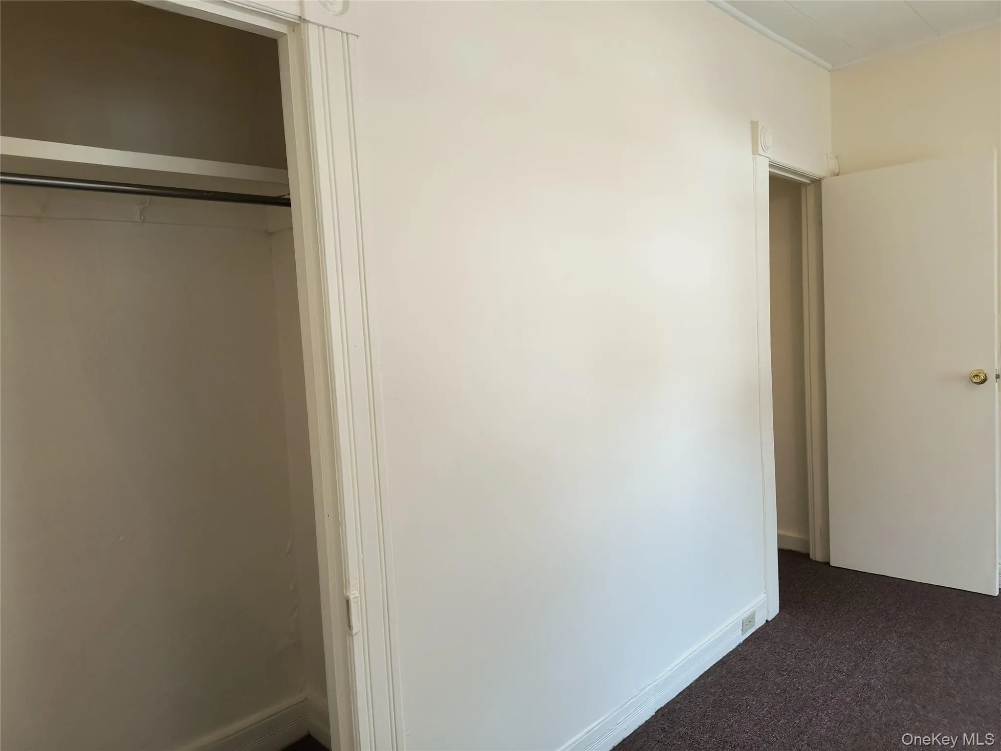 2nd bedroom with 2 closets, & some shelving 2nd bedroom with 2 closets, & some shelving