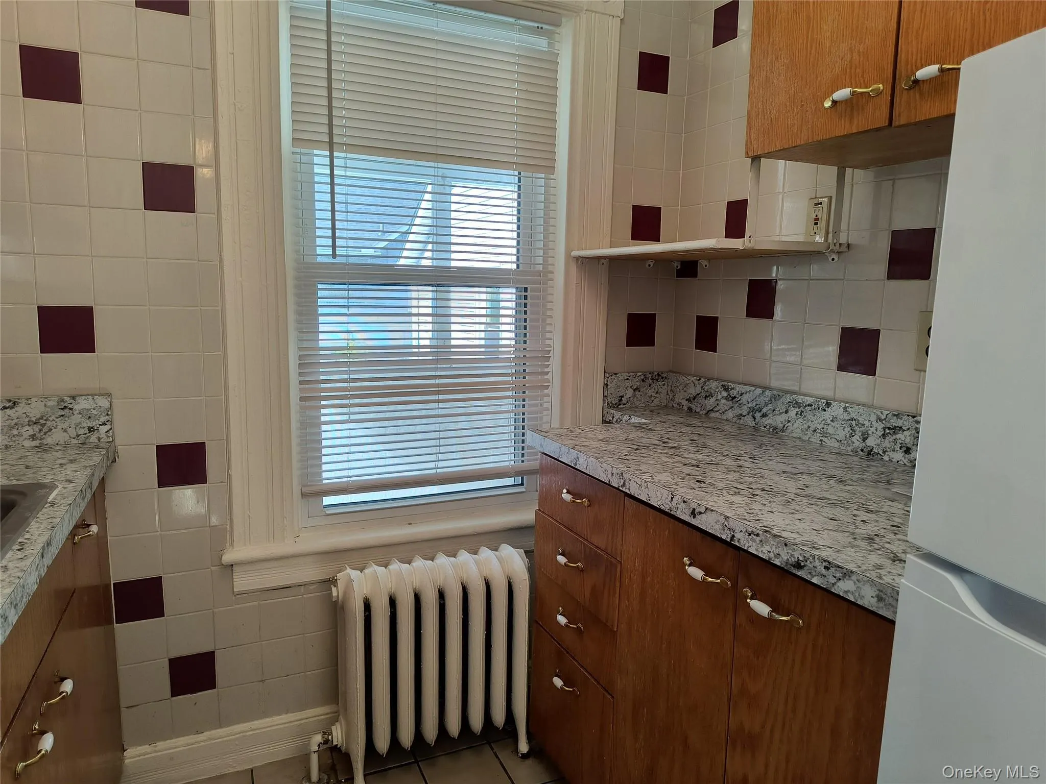 Refrigerator and more counter space. Refrigerator and more counter space.